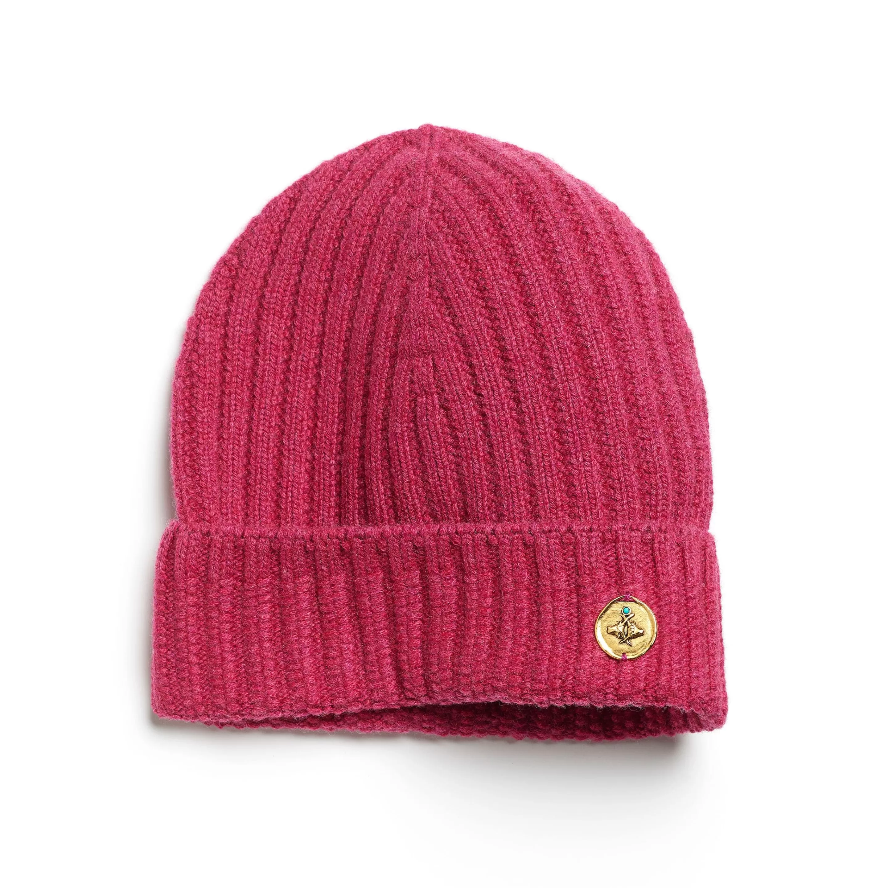 Barrie Beanie Hat In Cashmere To Be Personalised With A Zodiac Medal Flash Sale