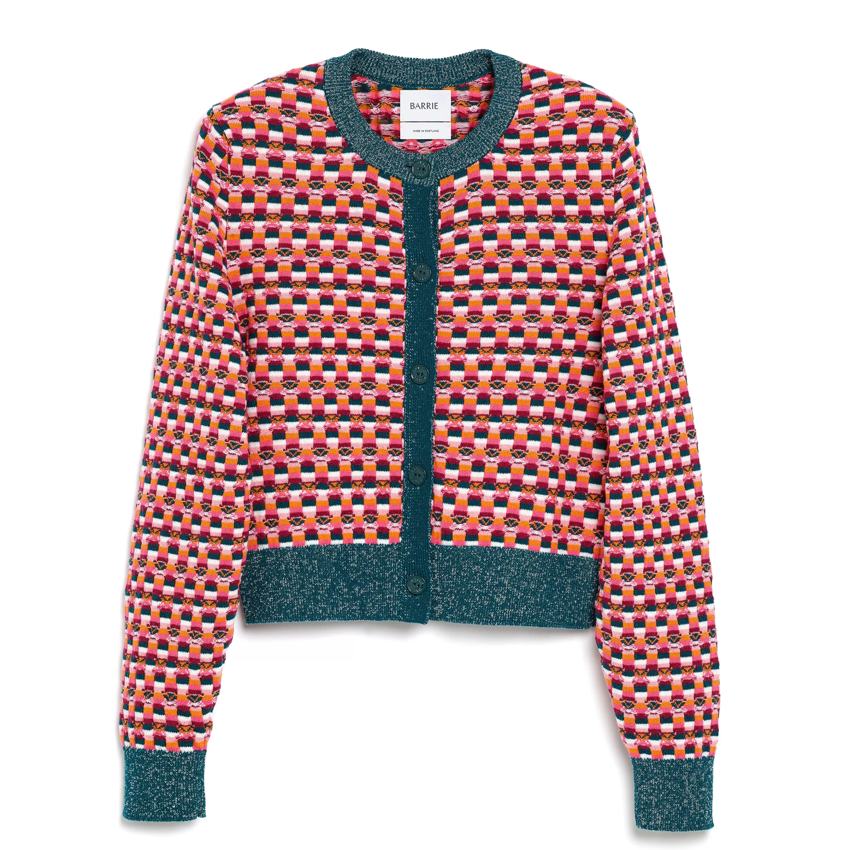 Barrie Cardigan In Cashmere And Wool With A Graphic Motif Sale