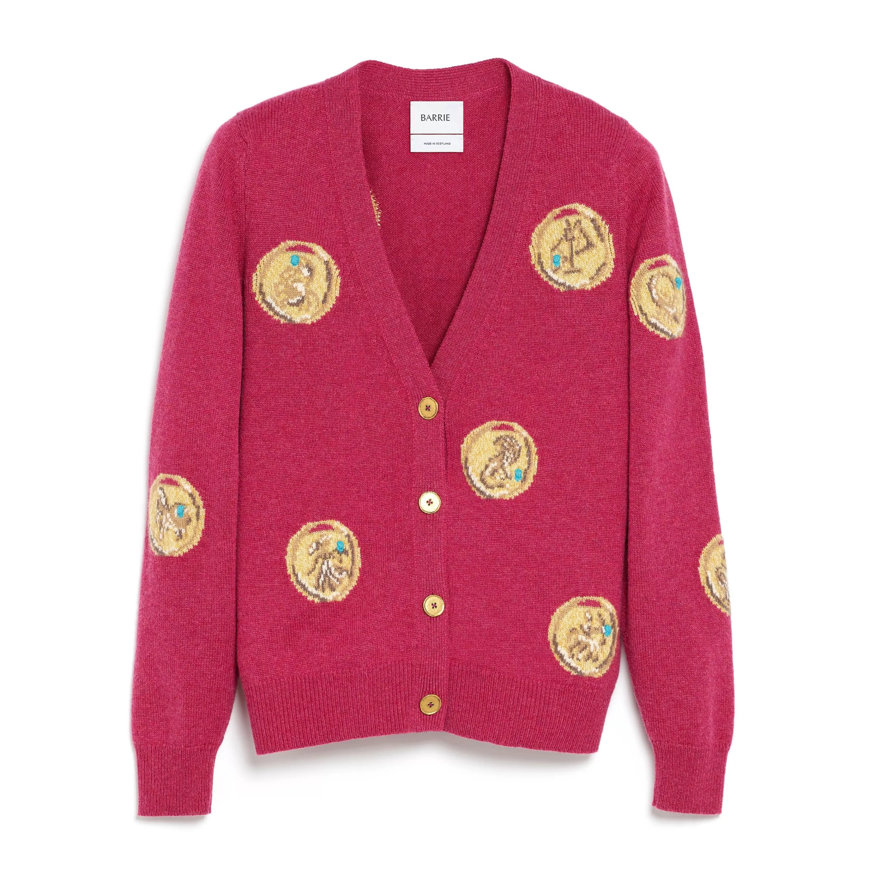 Barrie Cardigan In Cashmere With A Zodiac Motif Clearance