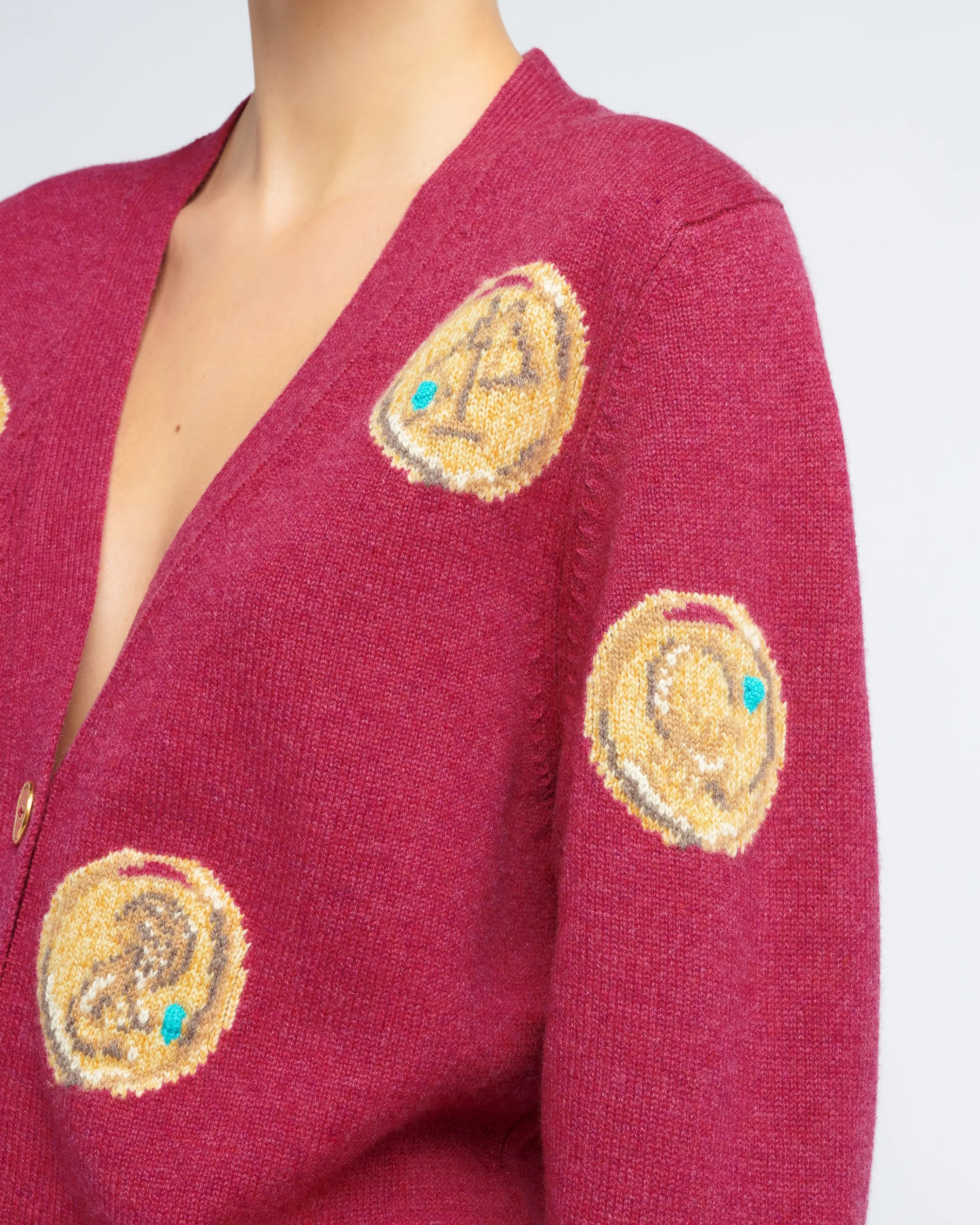 Barrie Cardigan In Cashmere With A Zodiac Motif Clearance