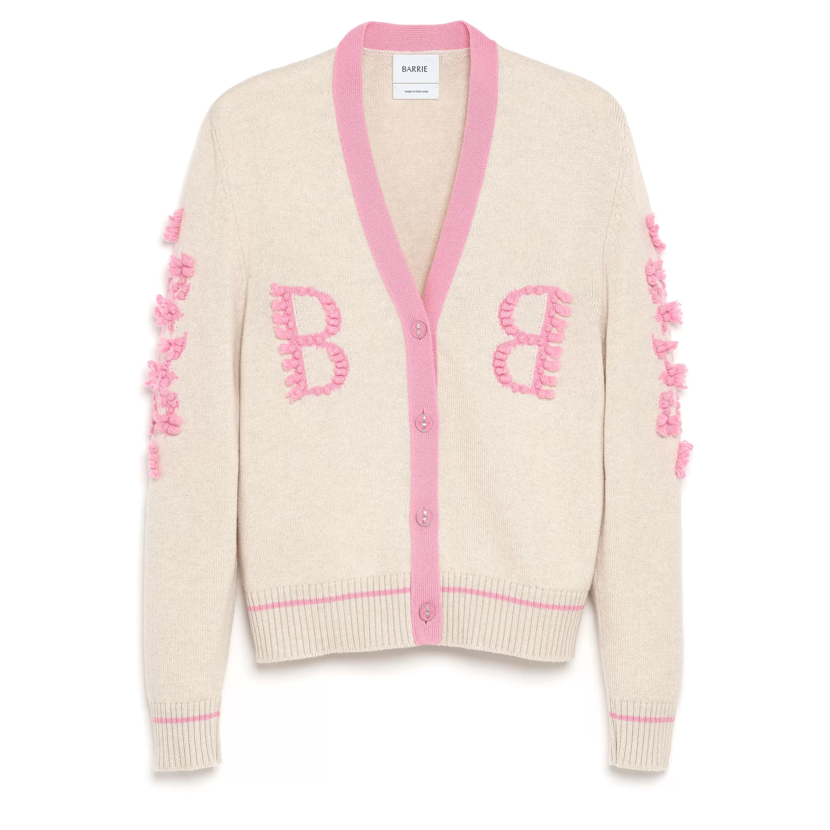 Barrie Cashmere B Logo V-Neck Cardigan Fashion