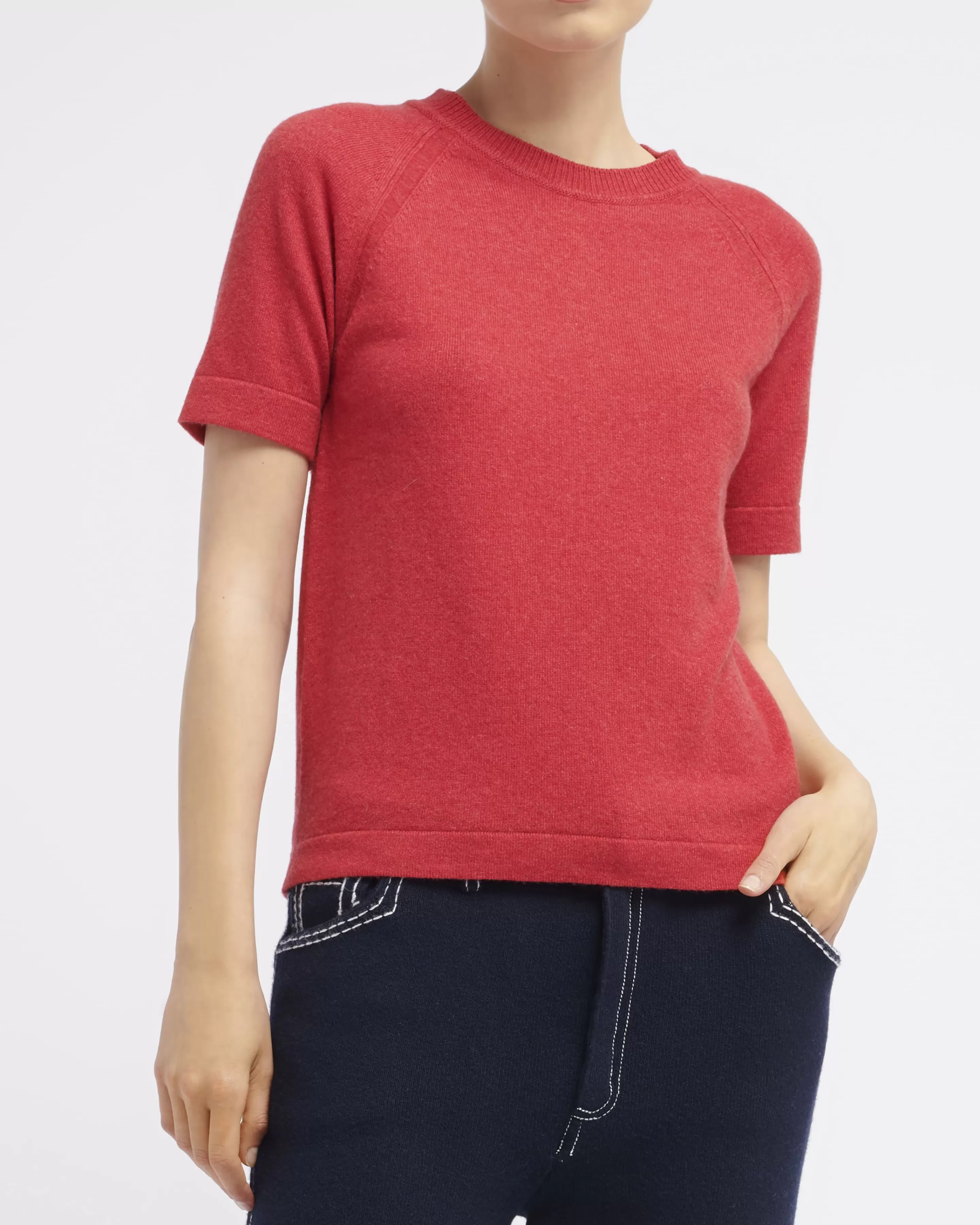 Barrie Cashmere Short Sleeved Top Flash Sale