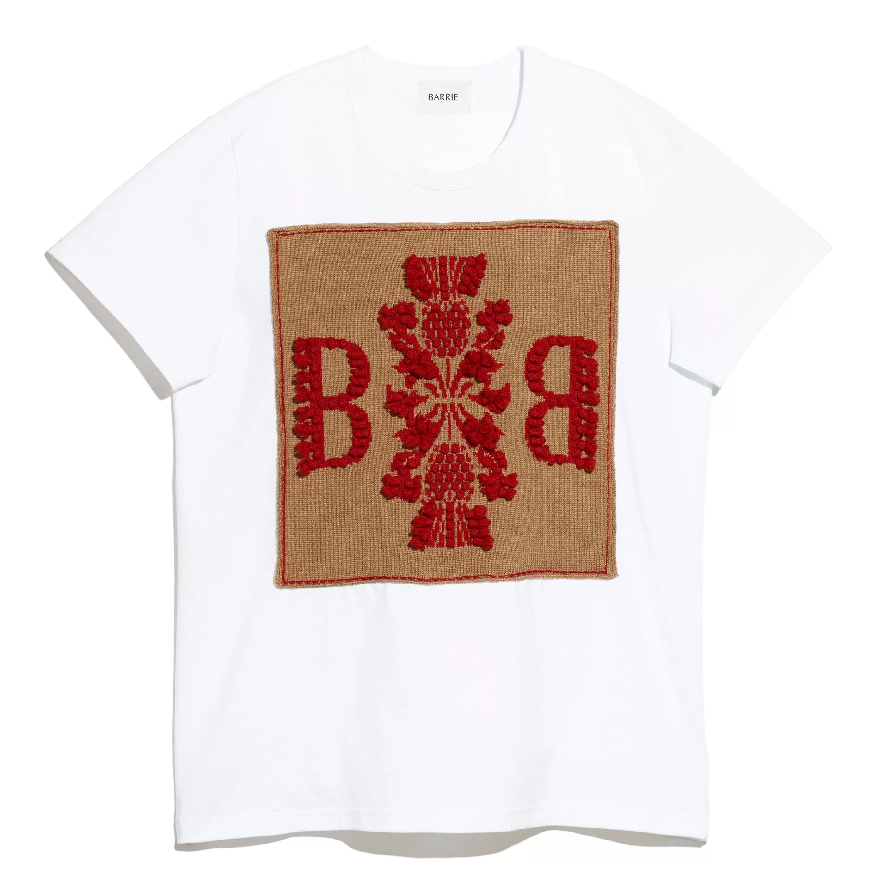 Barrie Cotton T-Shirt With Logo Cashmere Patch Sale