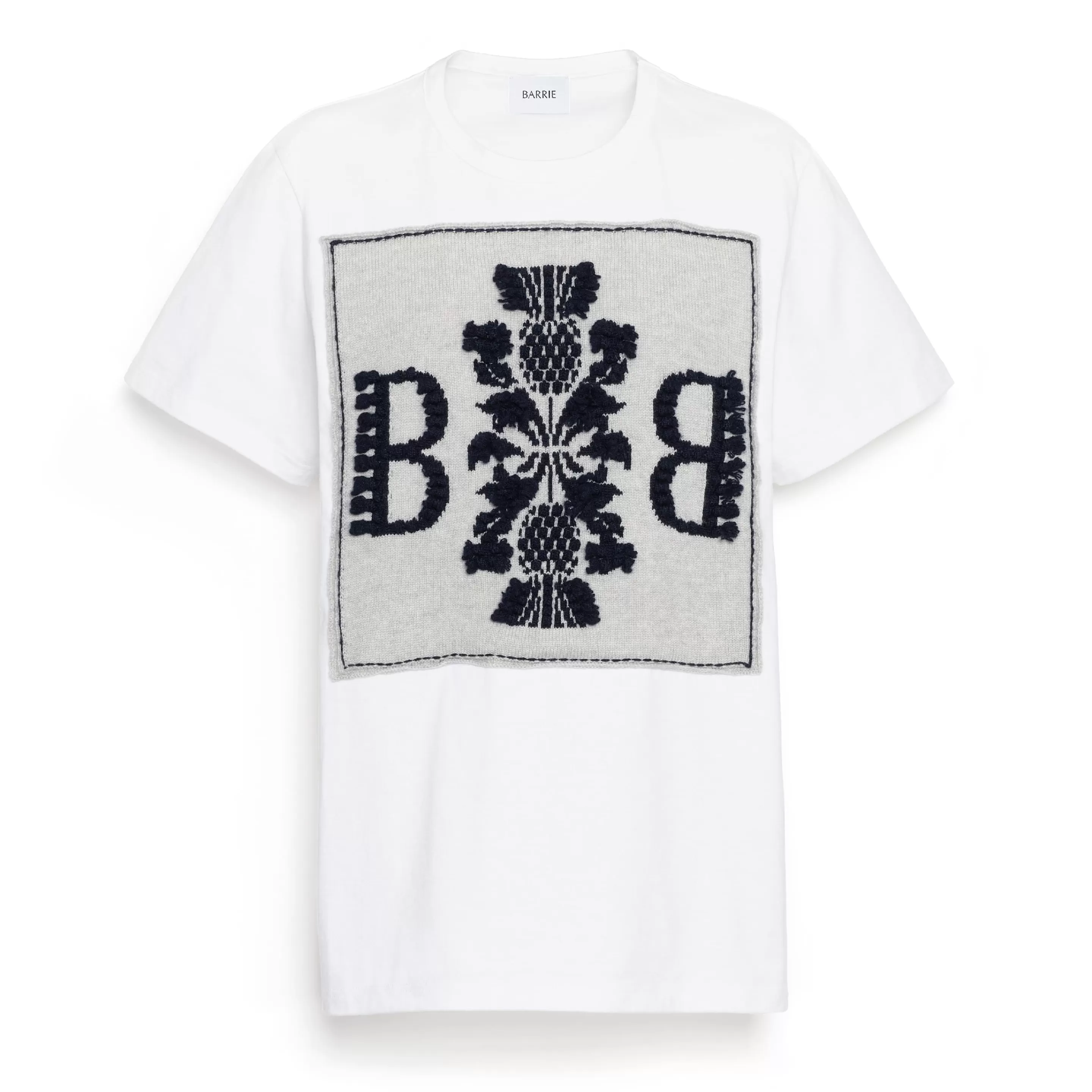 Barrie Cotton T-Shirt With Logo Cashmere Patch Sale