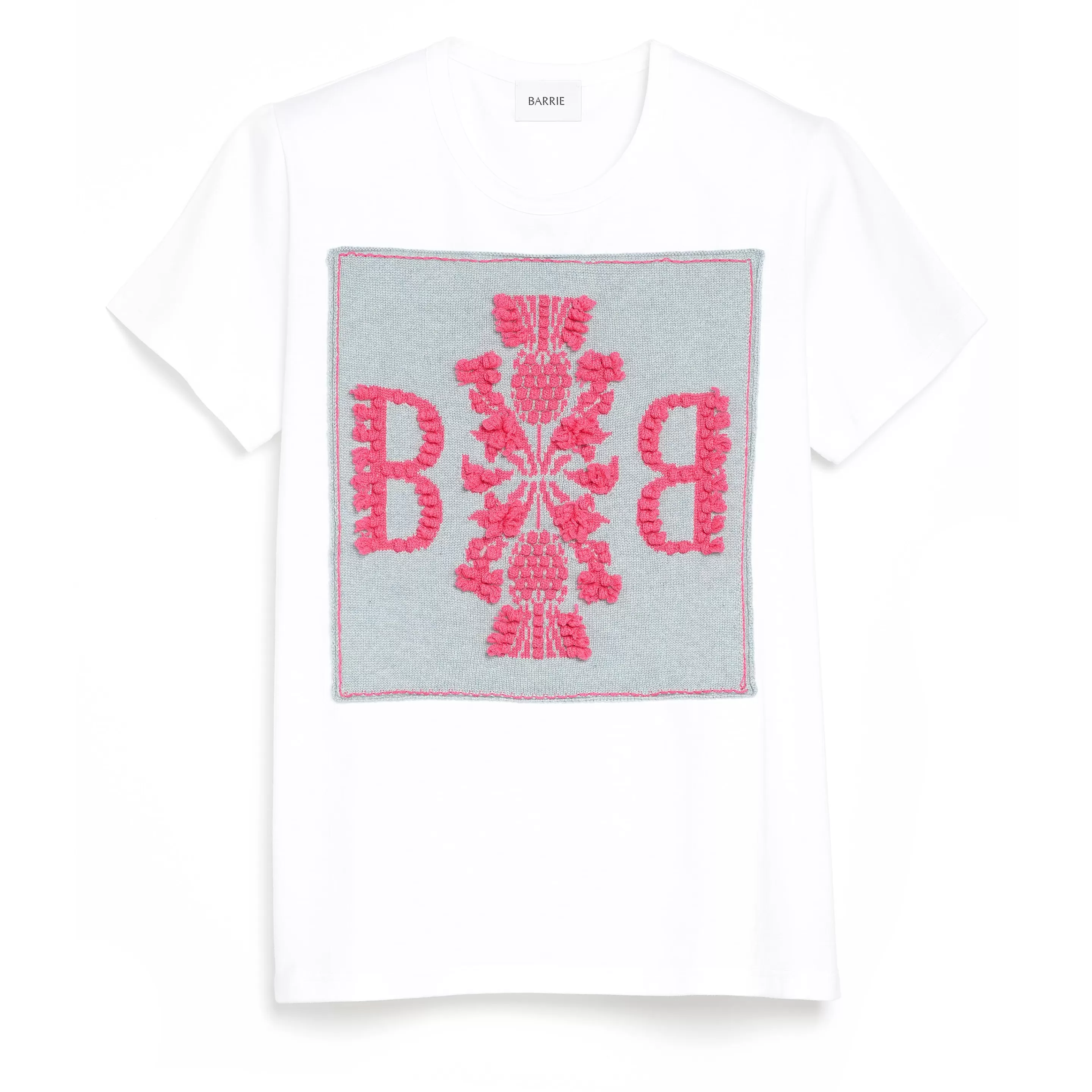 Barrie Cotton T-Shirt With Logo Cashmere Patch Fashion