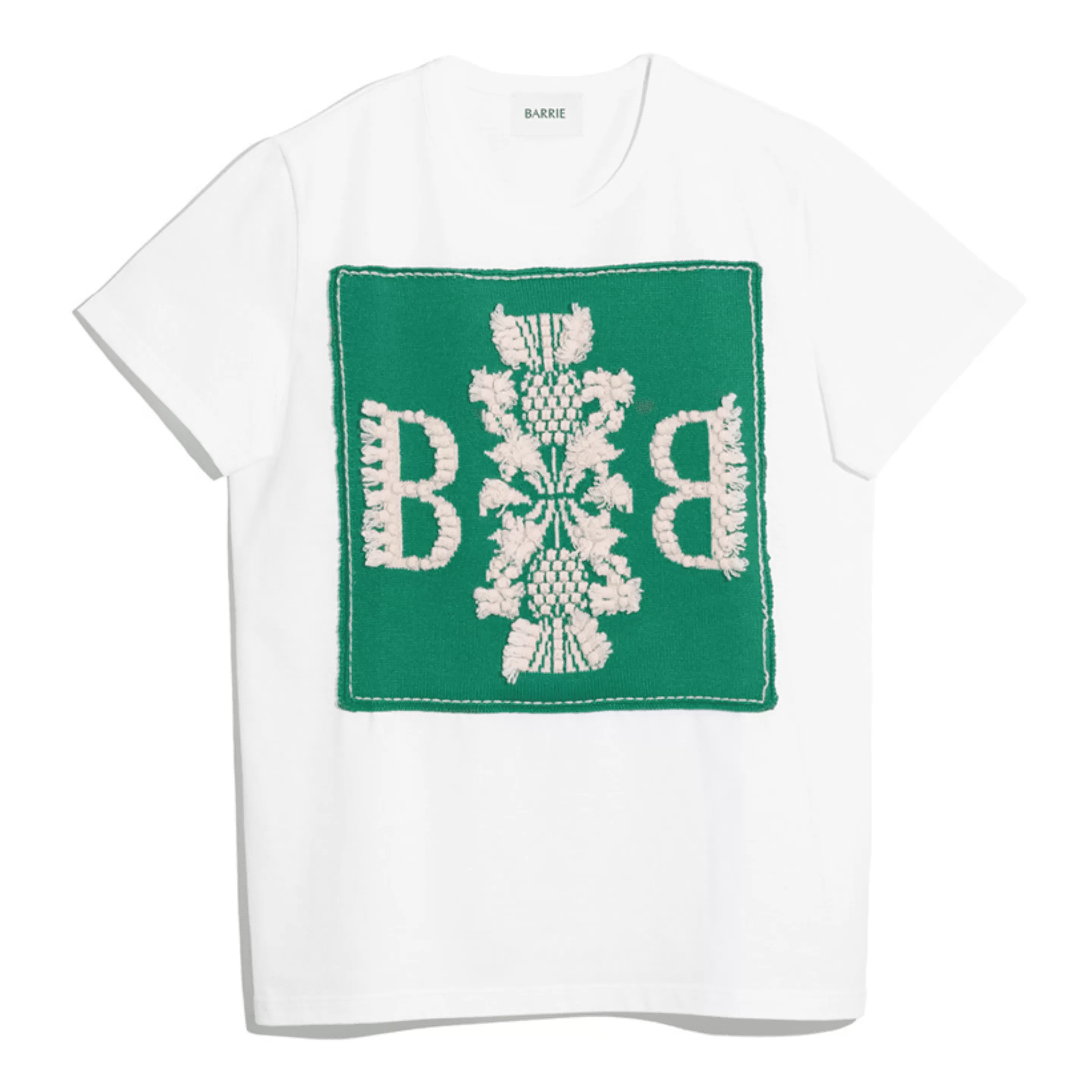 Barrie Cotton T-Shirt With Logo Cashmere Patch Best