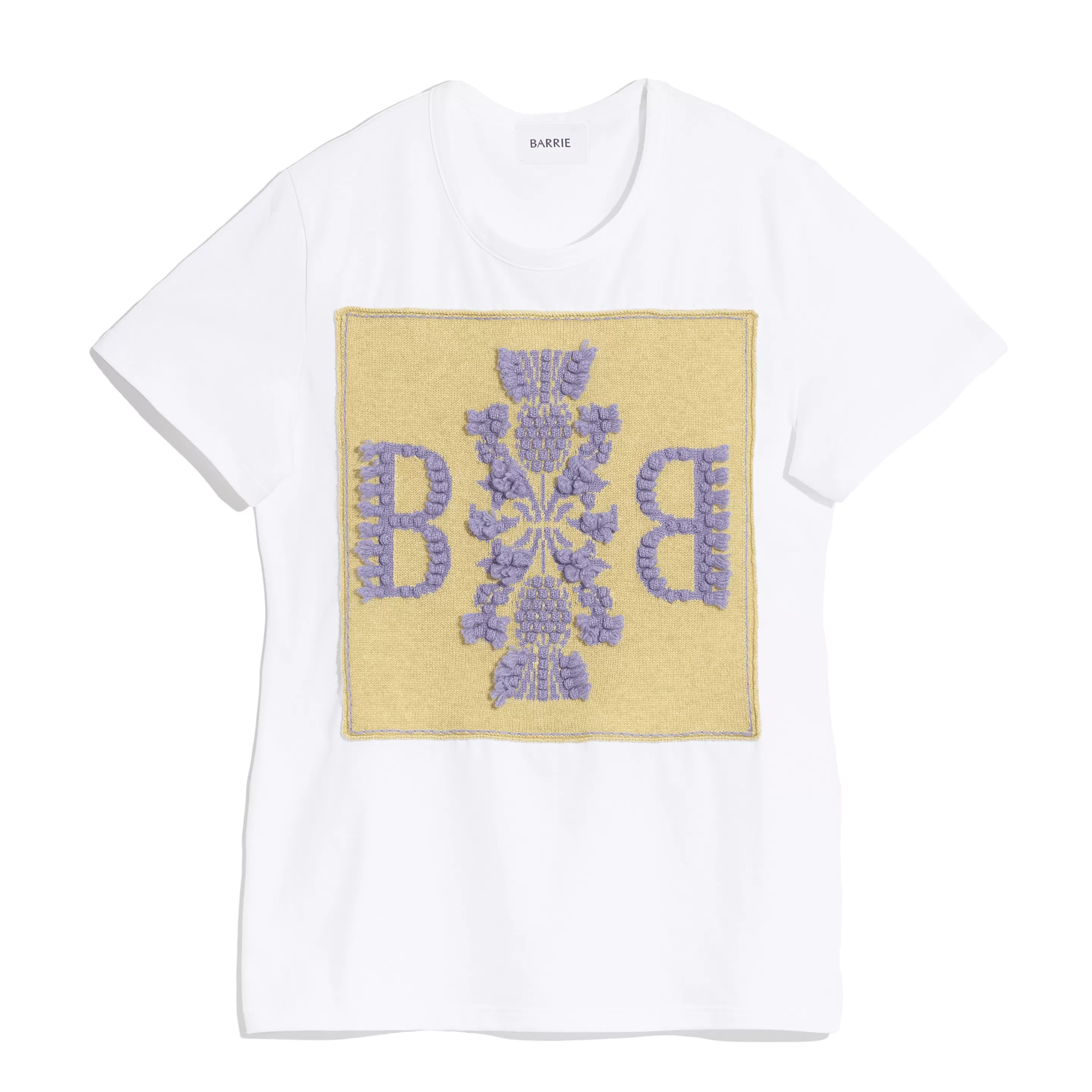 Barrie Cotton T-Shirt With Logo Cashmere Patch Clearance