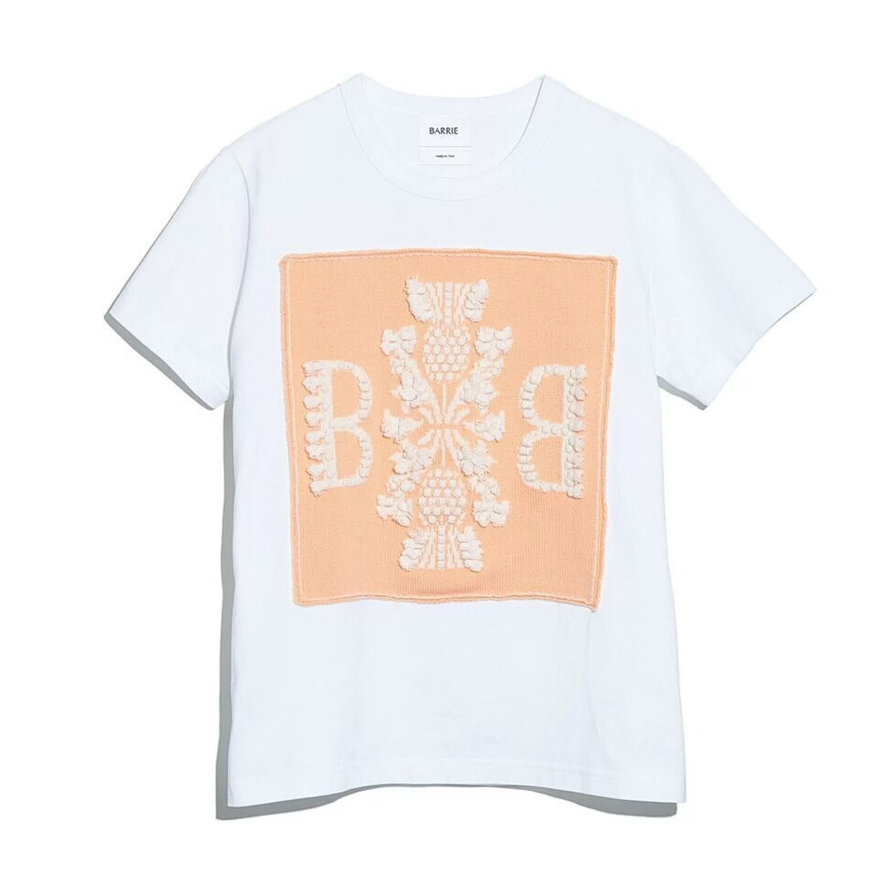 Barrie Cotton T-Shirt With Logo Cashmere Patch Clearance