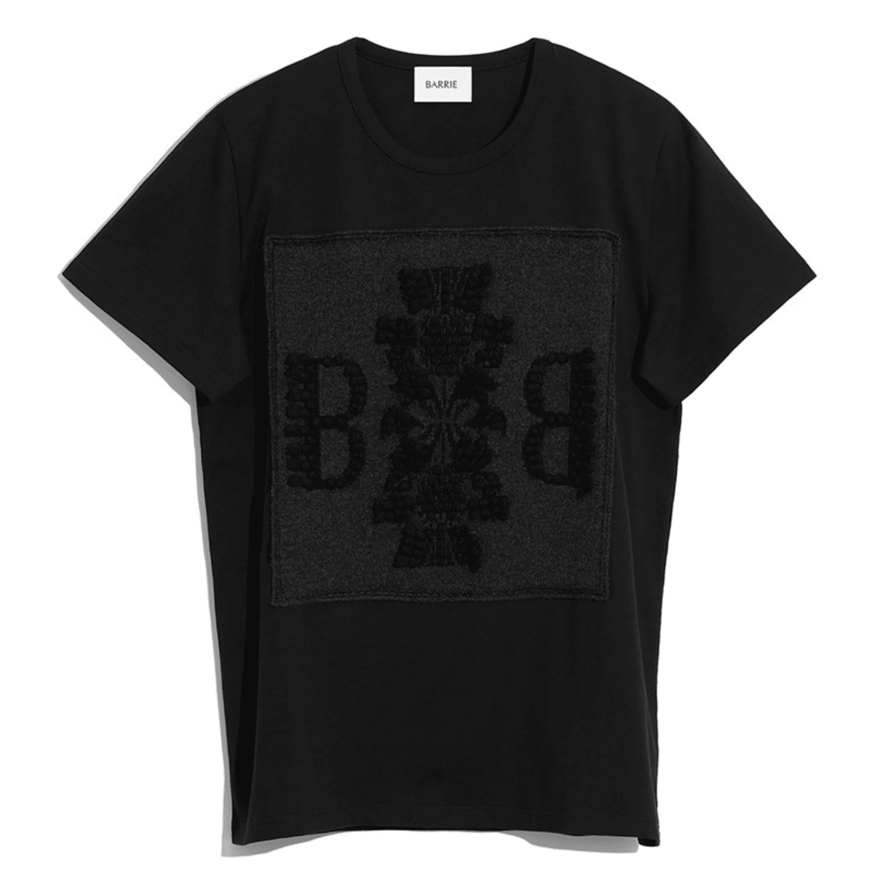 Barrie Cotton T-Shirt With Logo Cashmere Patch Hot