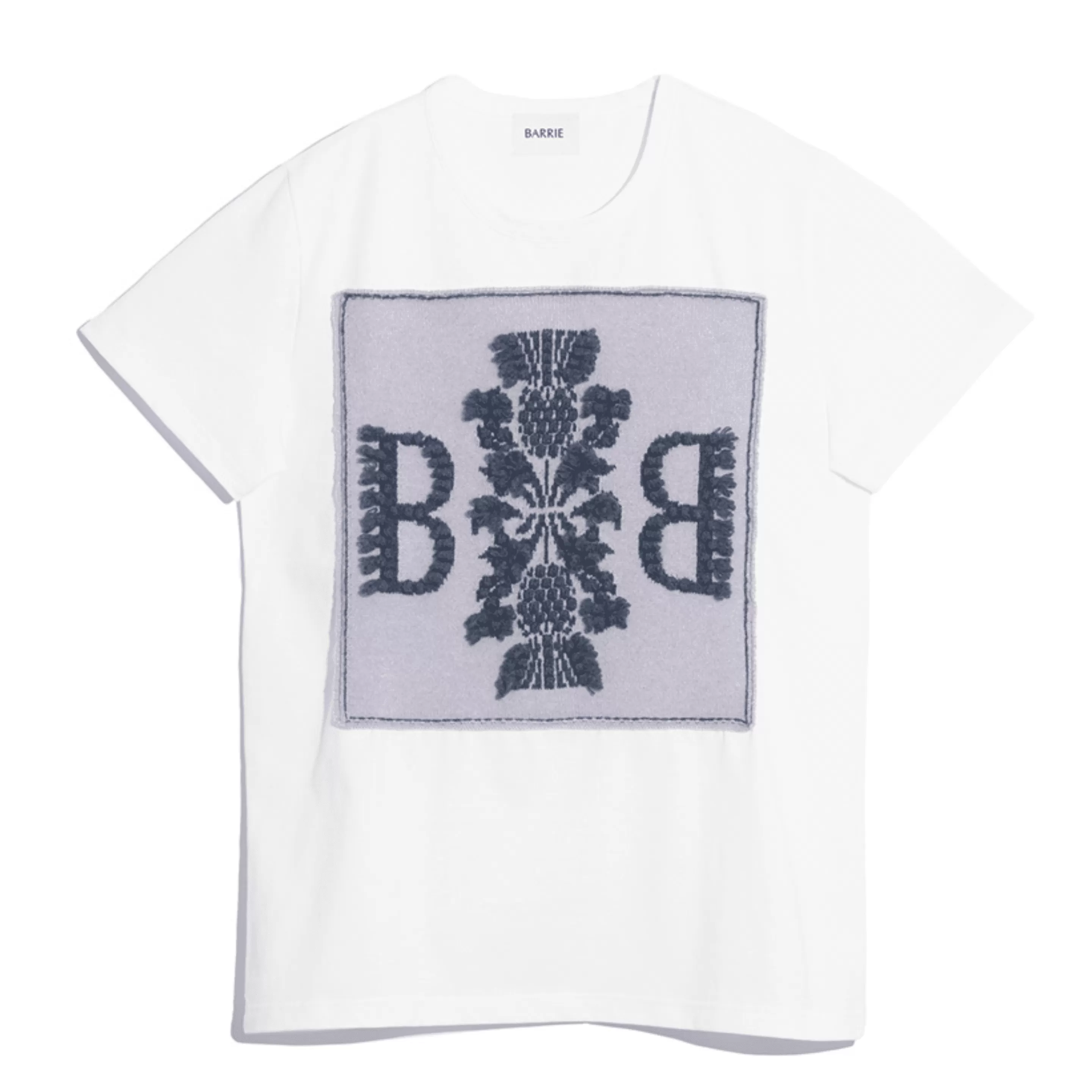 Barrie Cotton T-Shirt With Logo Cashmere Patch Cheap