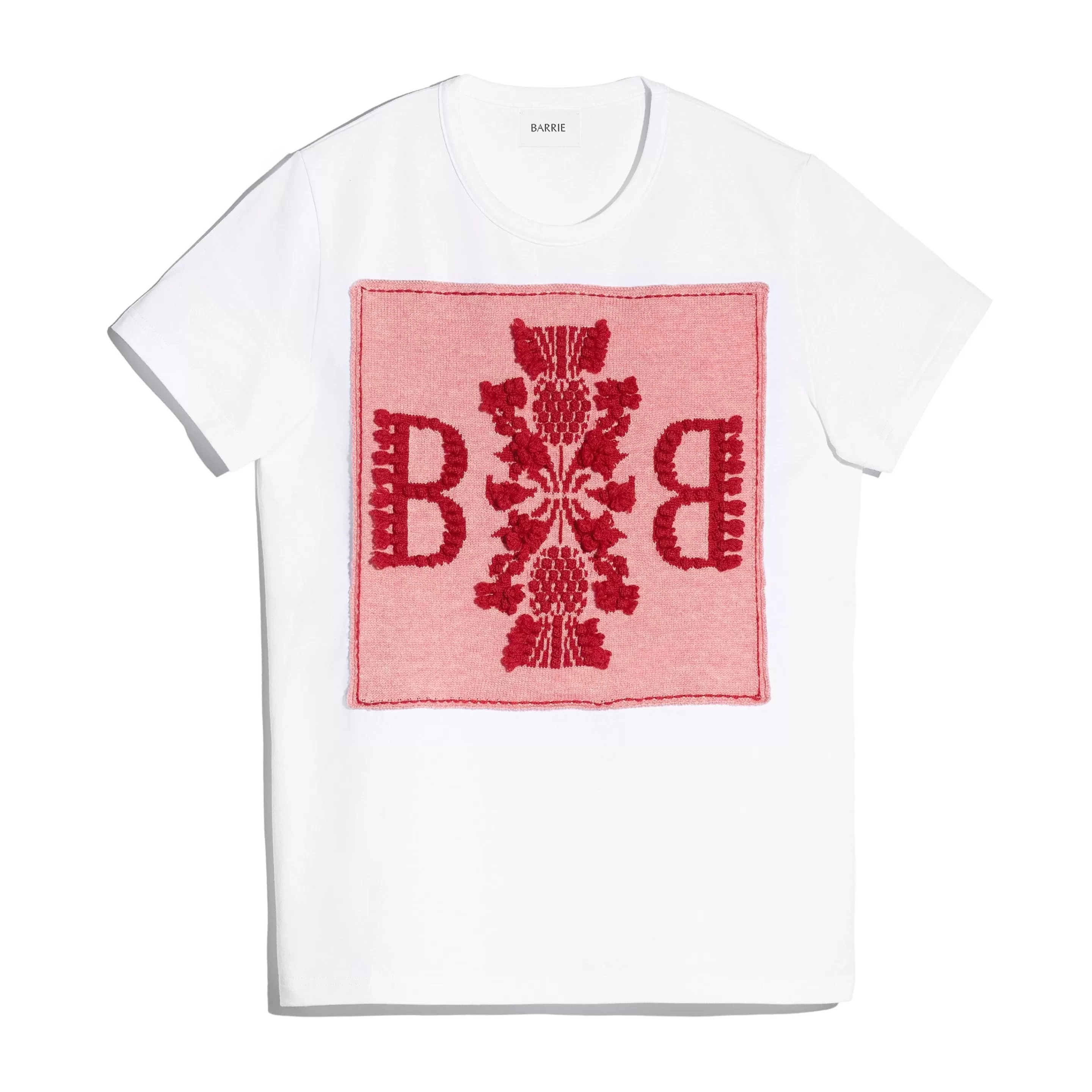 Barrie Cotton T-Shirt With Logo Cashmere Patch Cheap