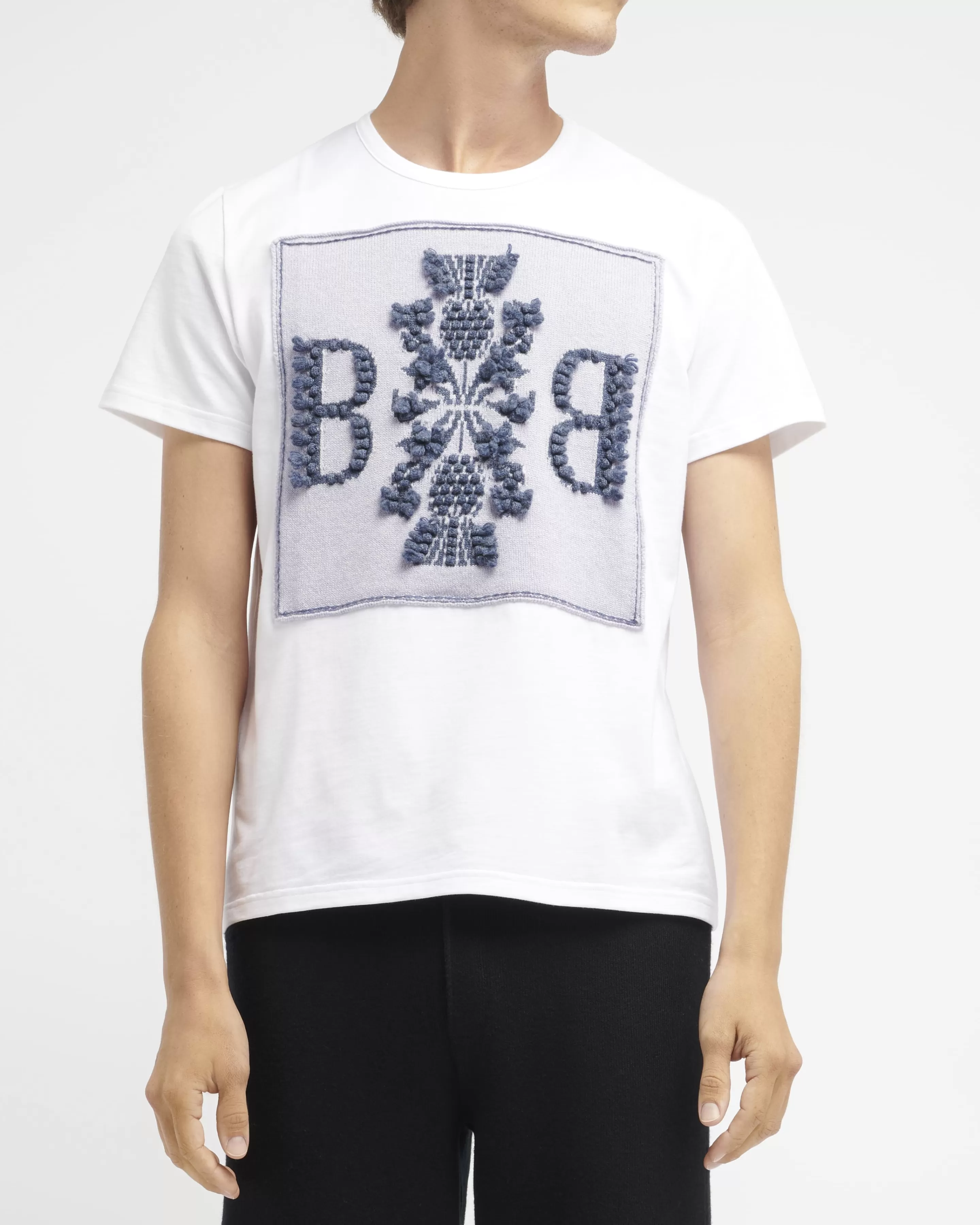 Barrie Cotton T-Shirt With Logo Cashmere Patch Cheap