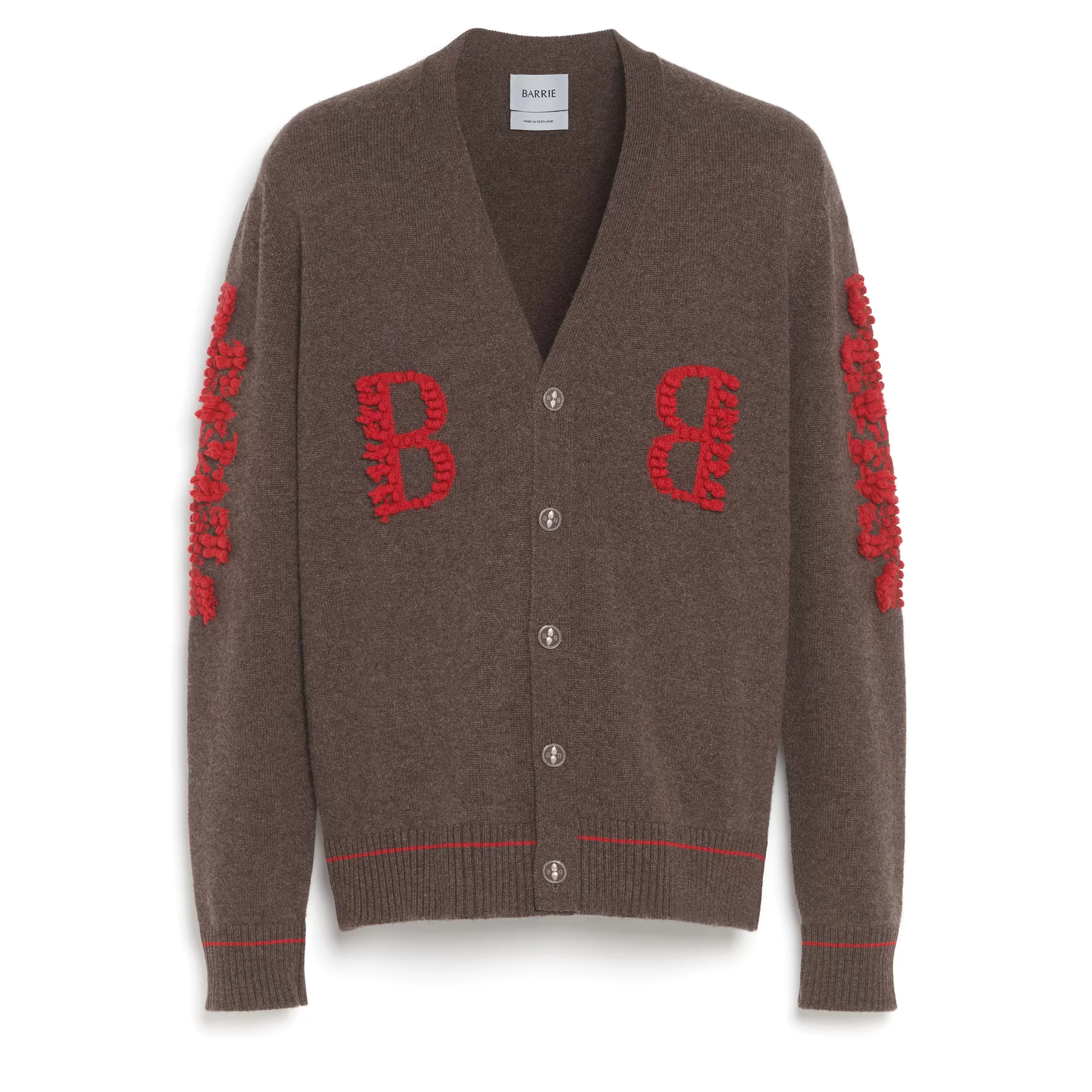 Barrie 3D Logo V-Neck Cashmere Cardigan Flash Sale