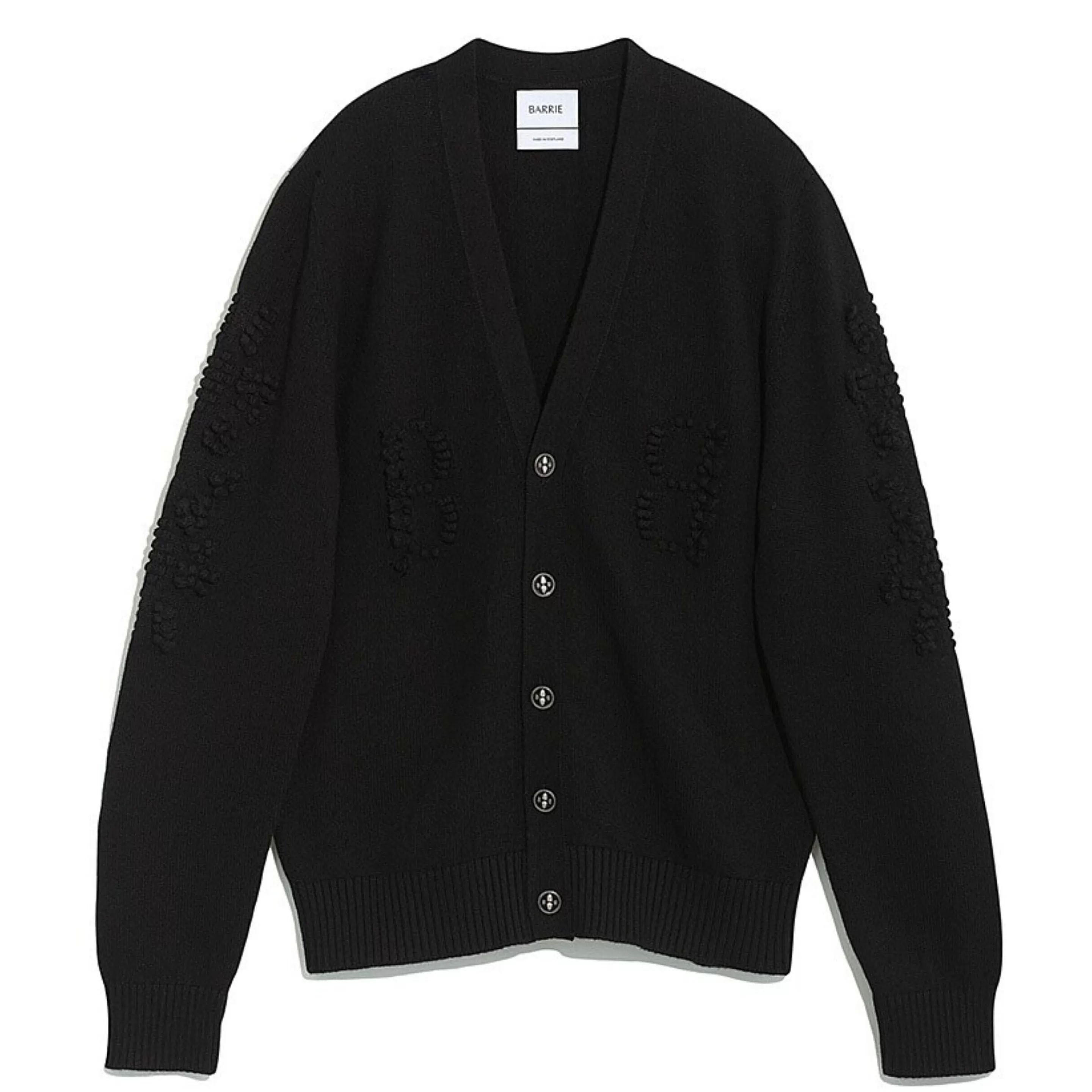 Barrie 3D Logo V-Neck Cashmere Cardigan Discount