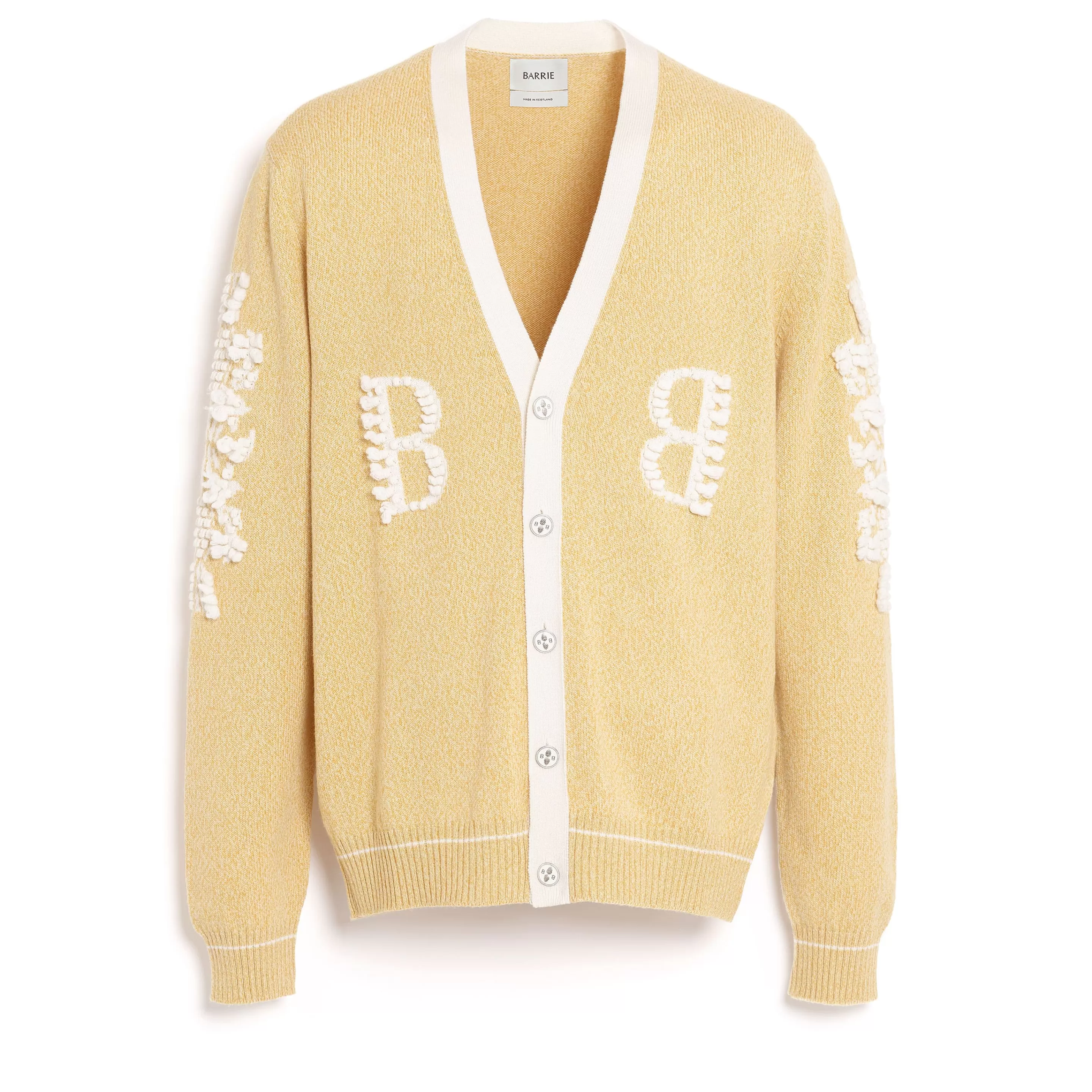 Barrie 3D Logo V-Neck Cashmere Cardigan Discount