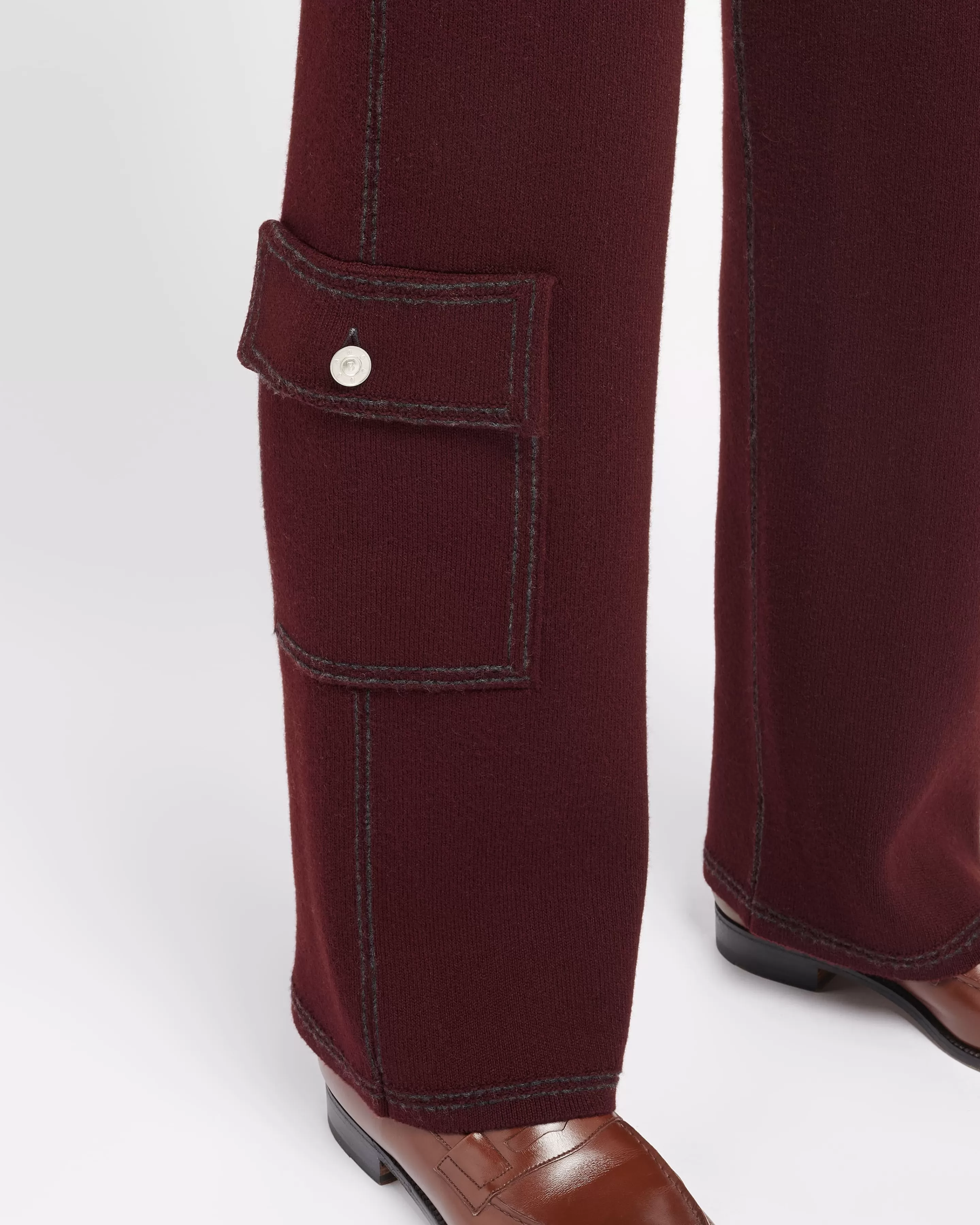 Barrie Denim Cargo Trousers In Cashmere And Cotton Outlet