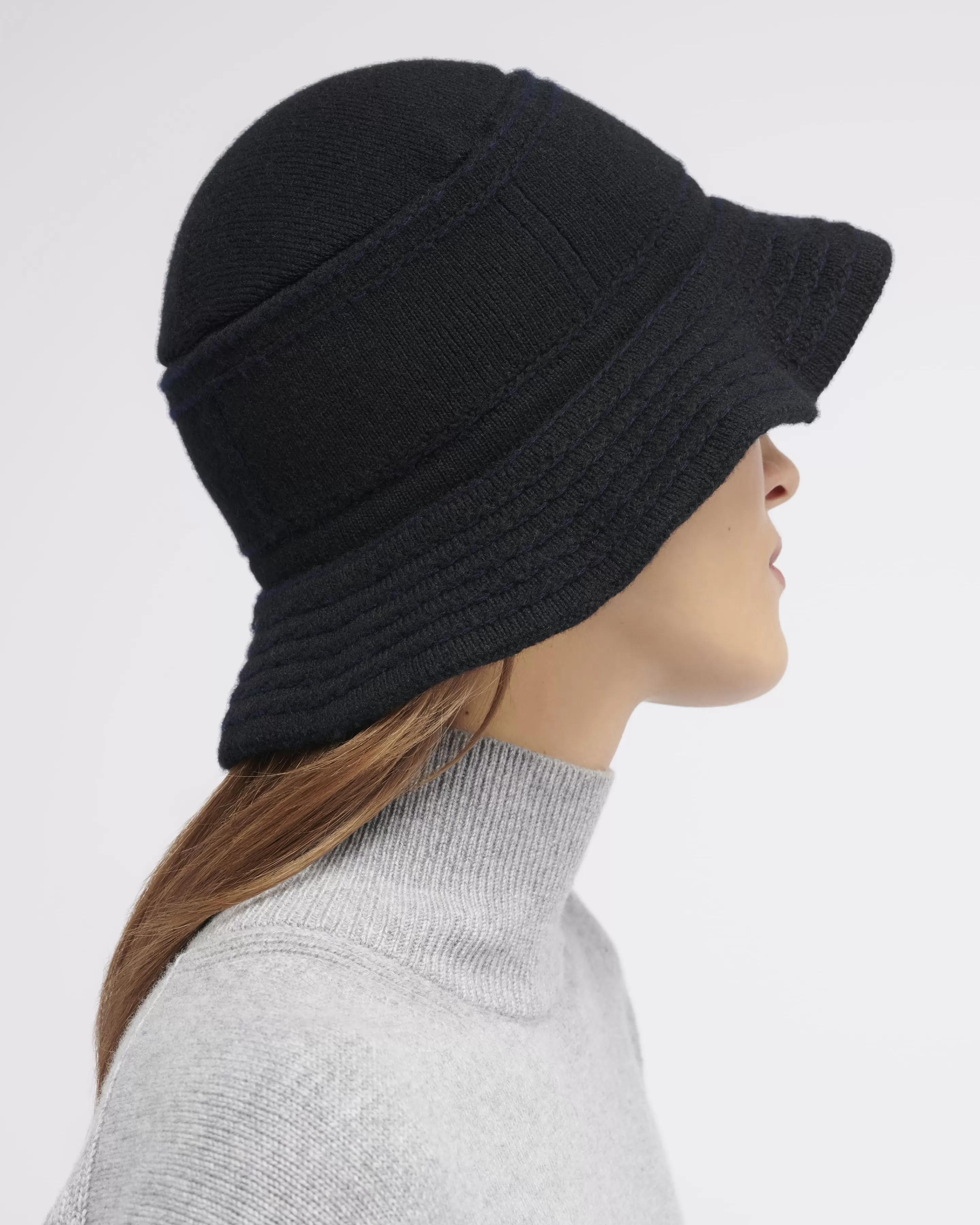 Barrie Denim Cashmere And Cotton Bucket Hat Outlet