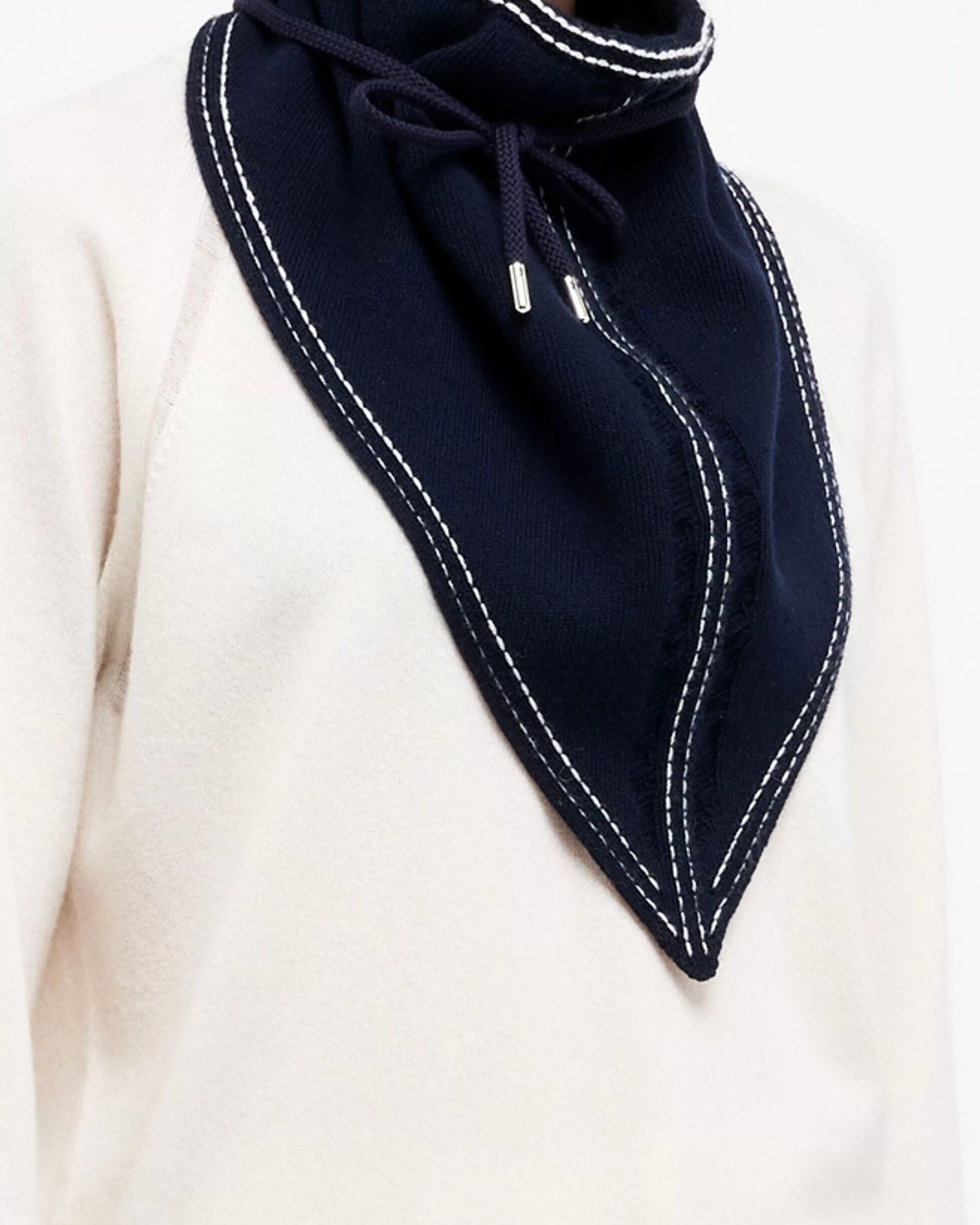 Barrie Denim Cashmere And Cotton Foulard Best Sale