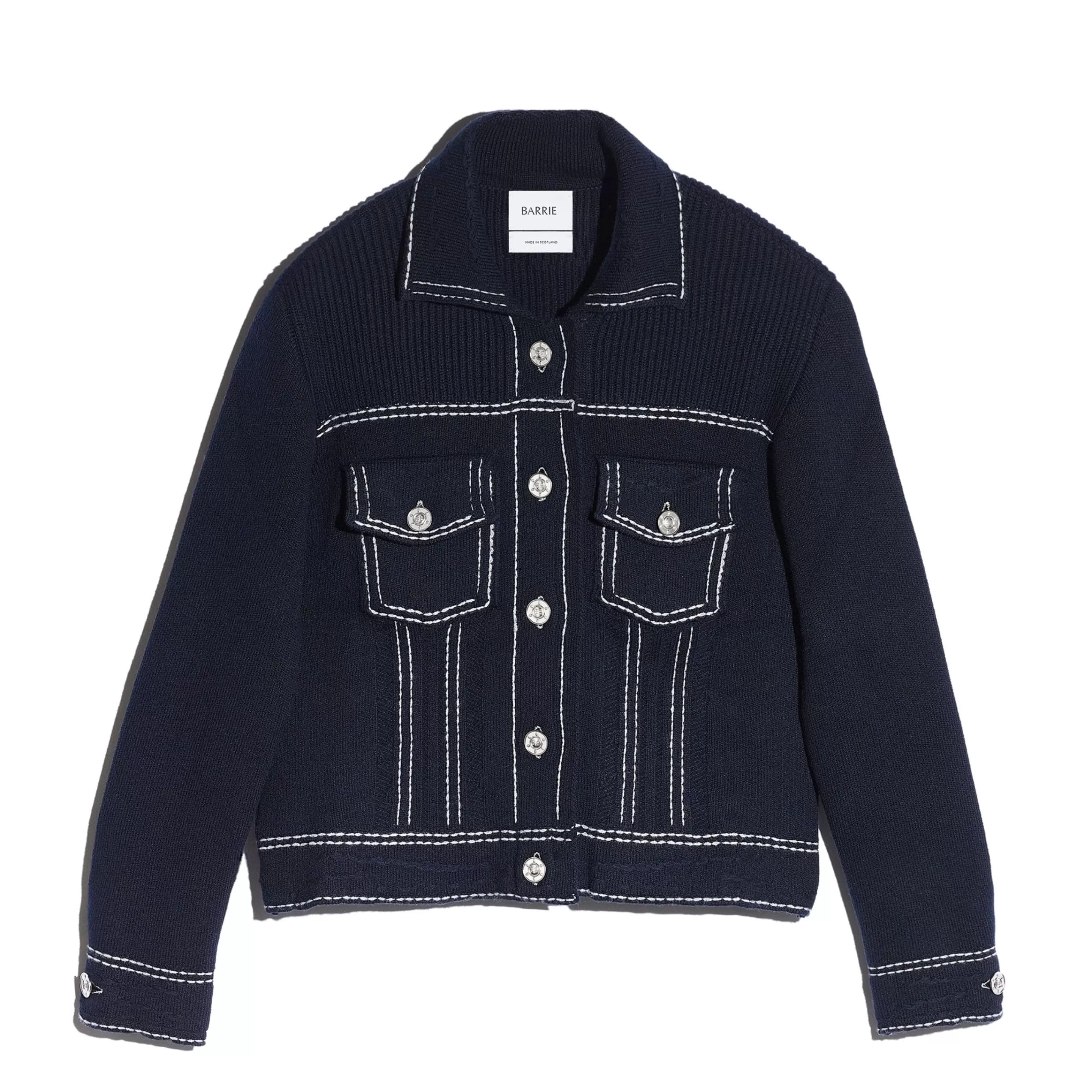 Barrie Denim Cashmere And Cotton Jacket Clearance