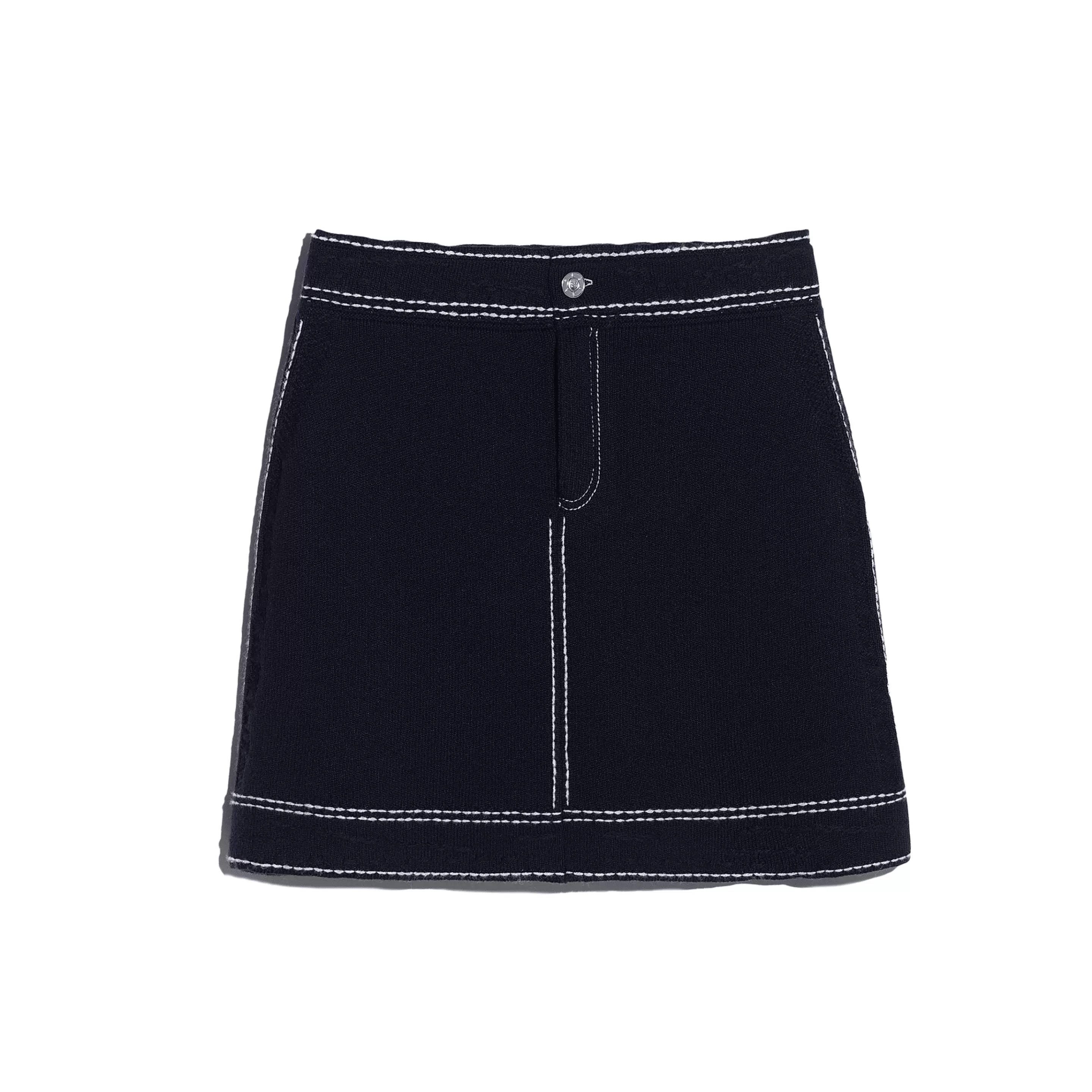 Barrie Denim Cashmere And Cotton Skirt Clearance