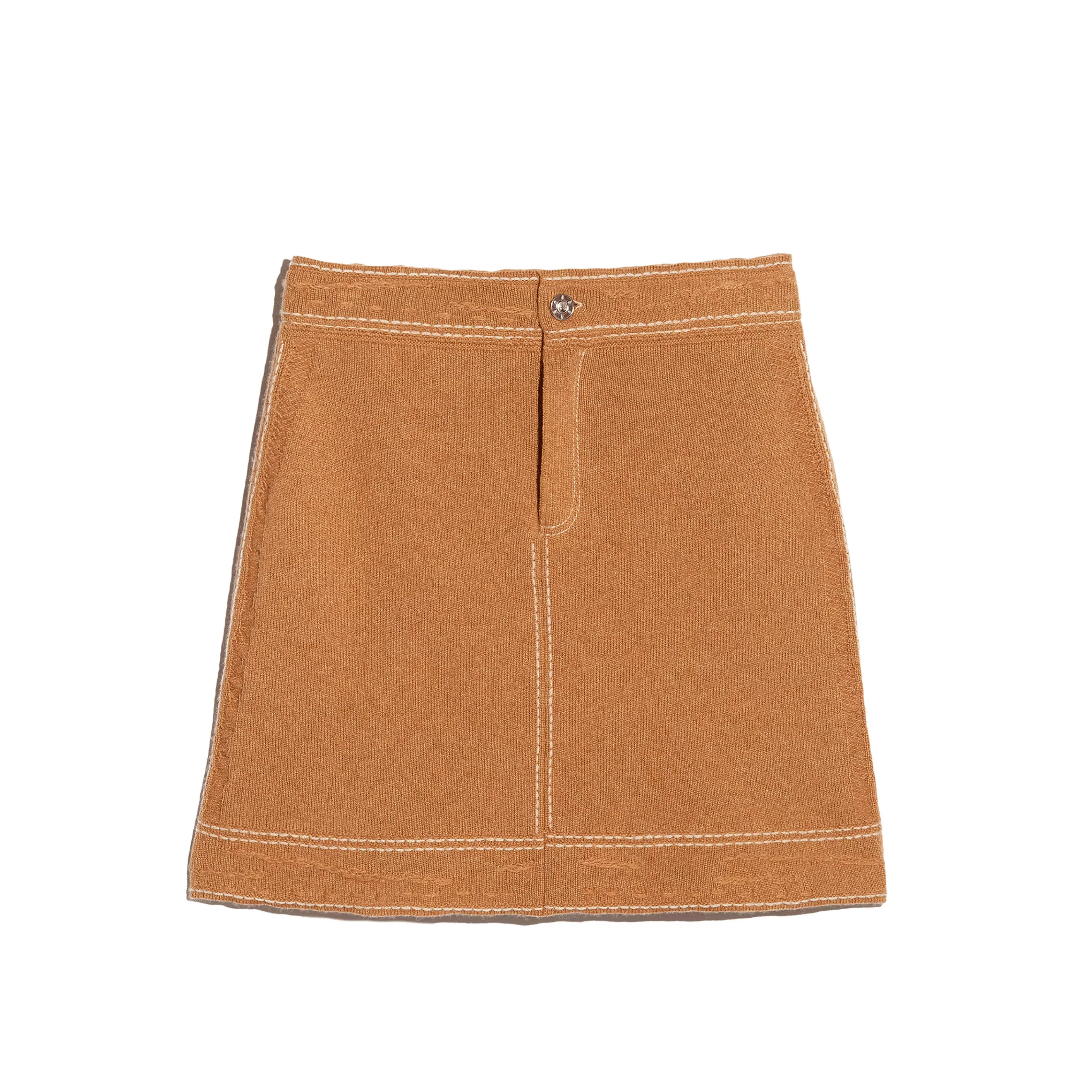 Barrie Denim Cashmere And Cotton Skirt Hot