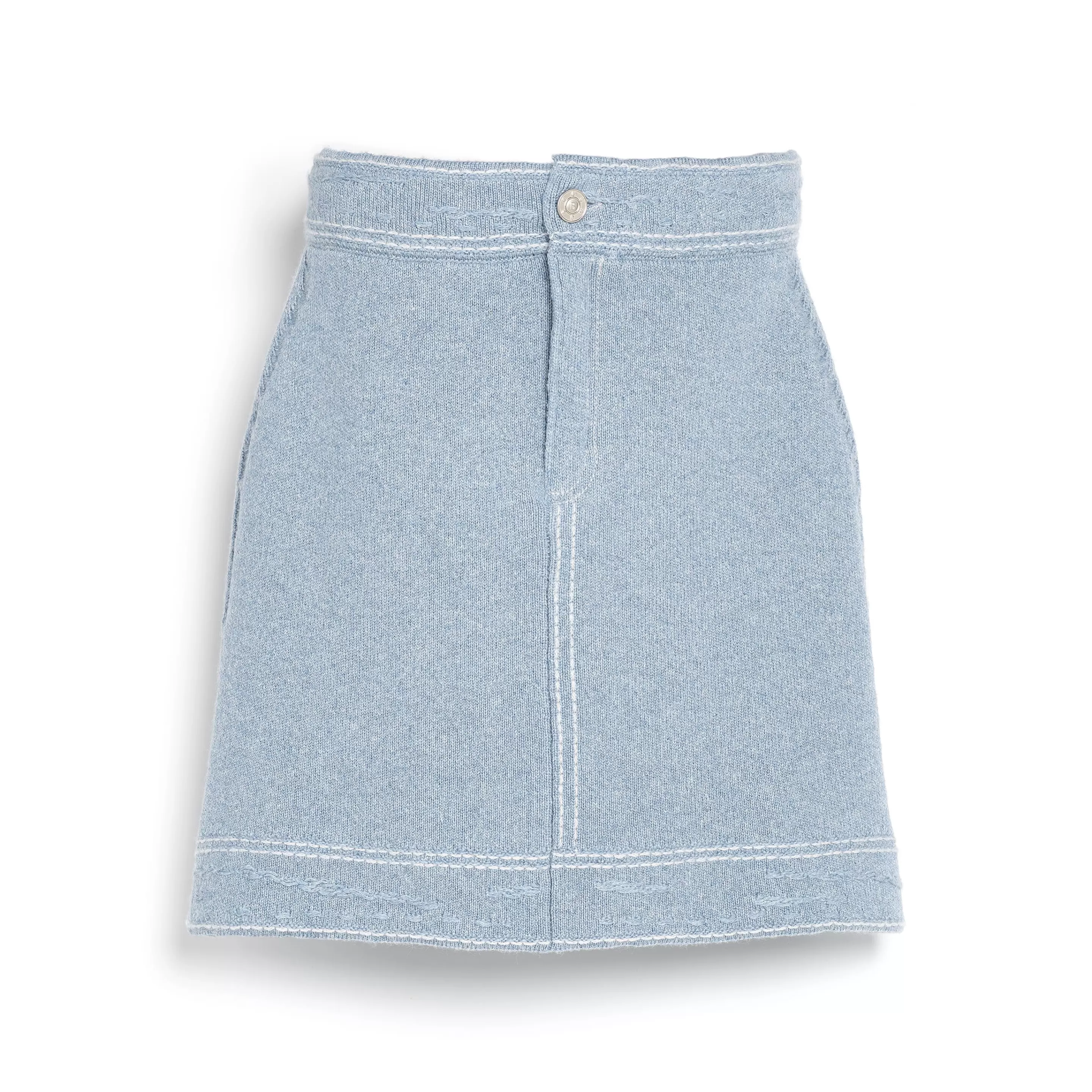 Barrie Denim Cashmere And Cotton Skirt Shop