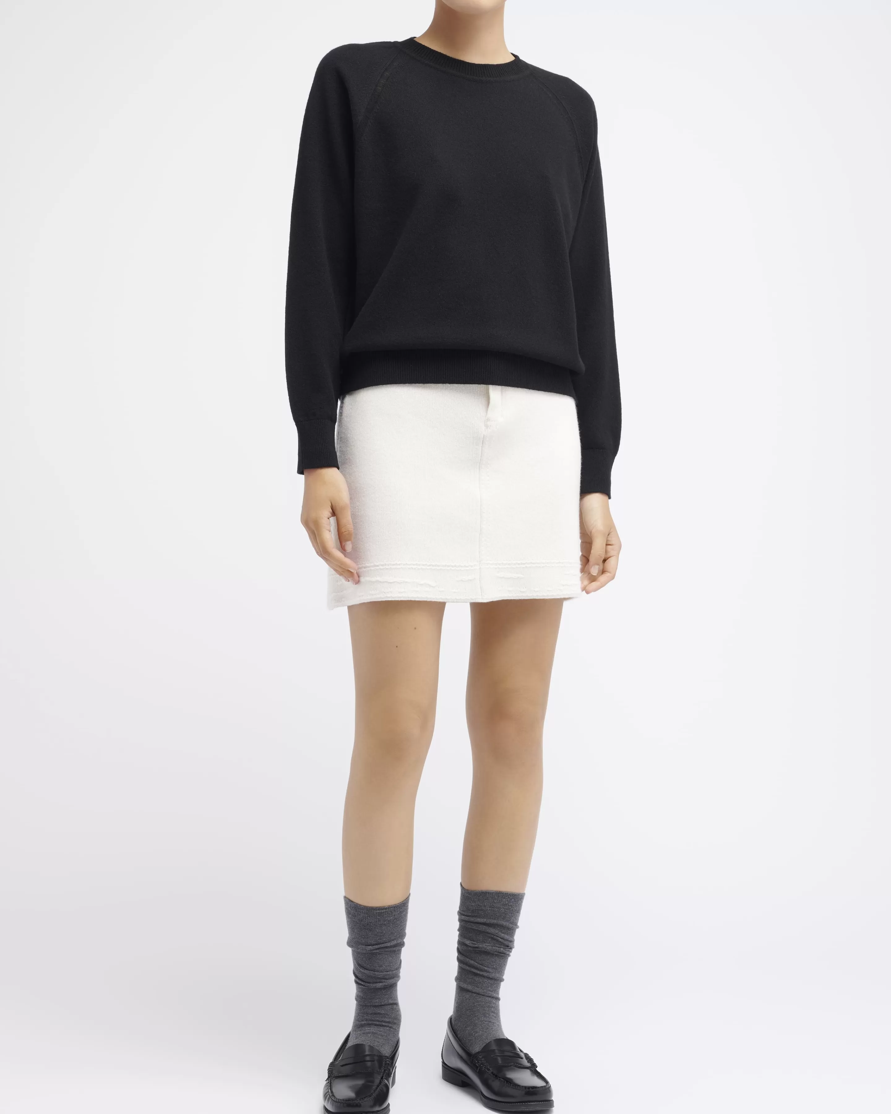 Barrie Denim Cashmere And Cotton Skirt Cheap