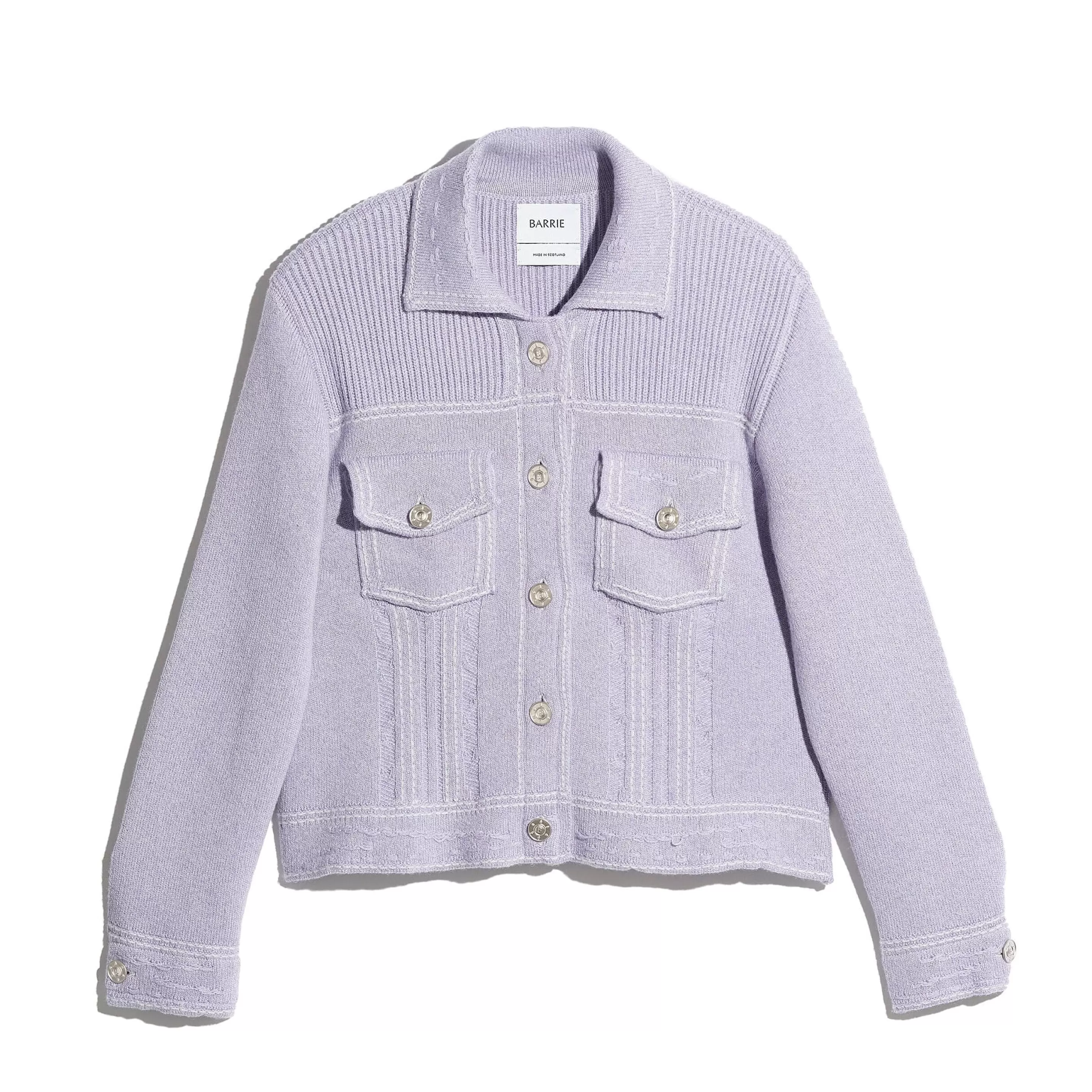 Barrie Denim Fitted Cashmere And Cotton Jacket Online