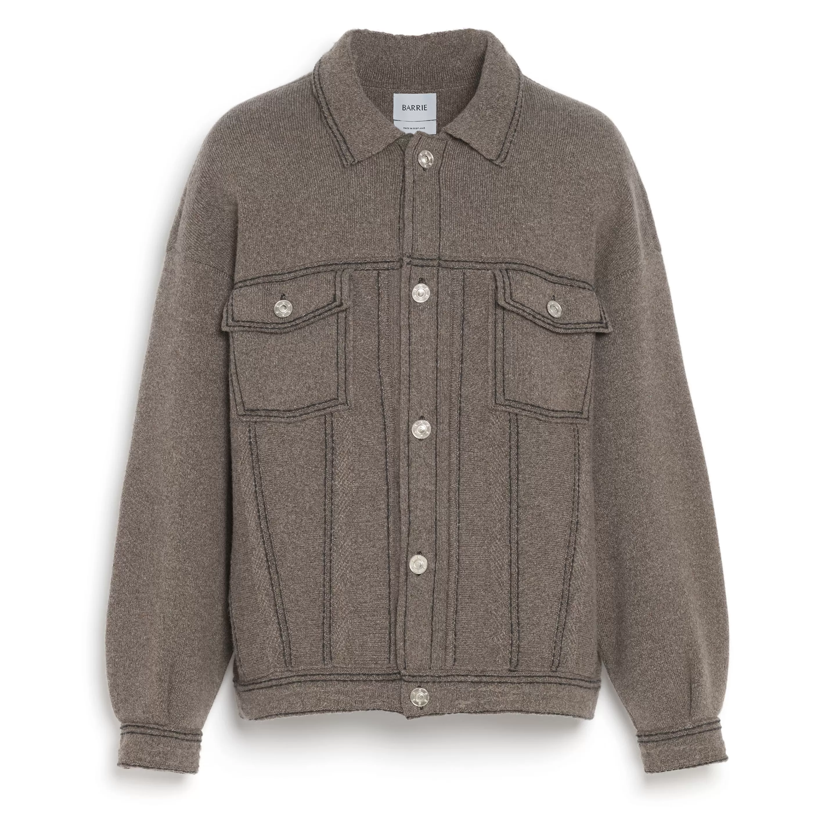 Barrie Denim Oversized Cashmere And Cotton Jacket Sale