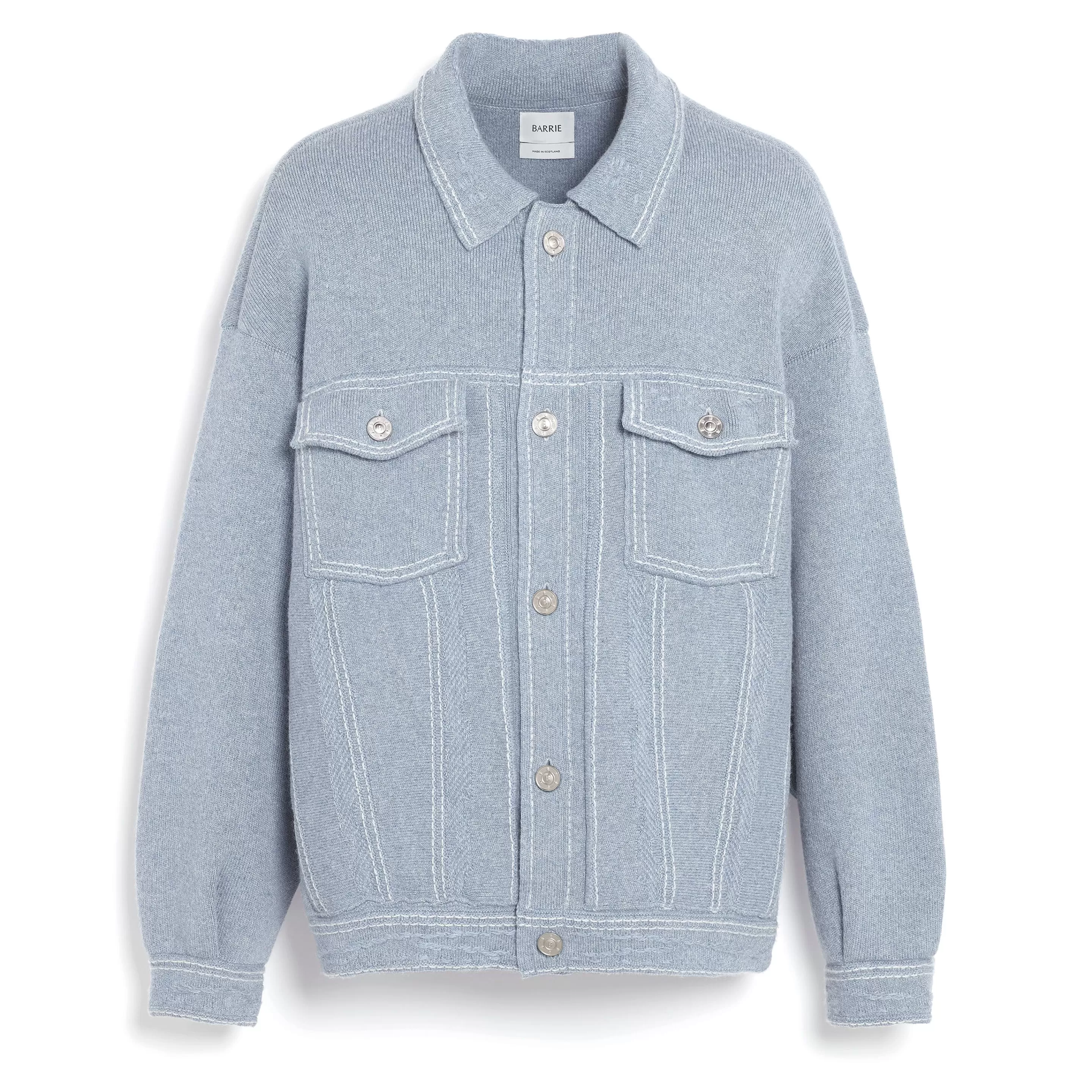 Barrie Denim Oversized Cashmere And Cotton Jacket Hot