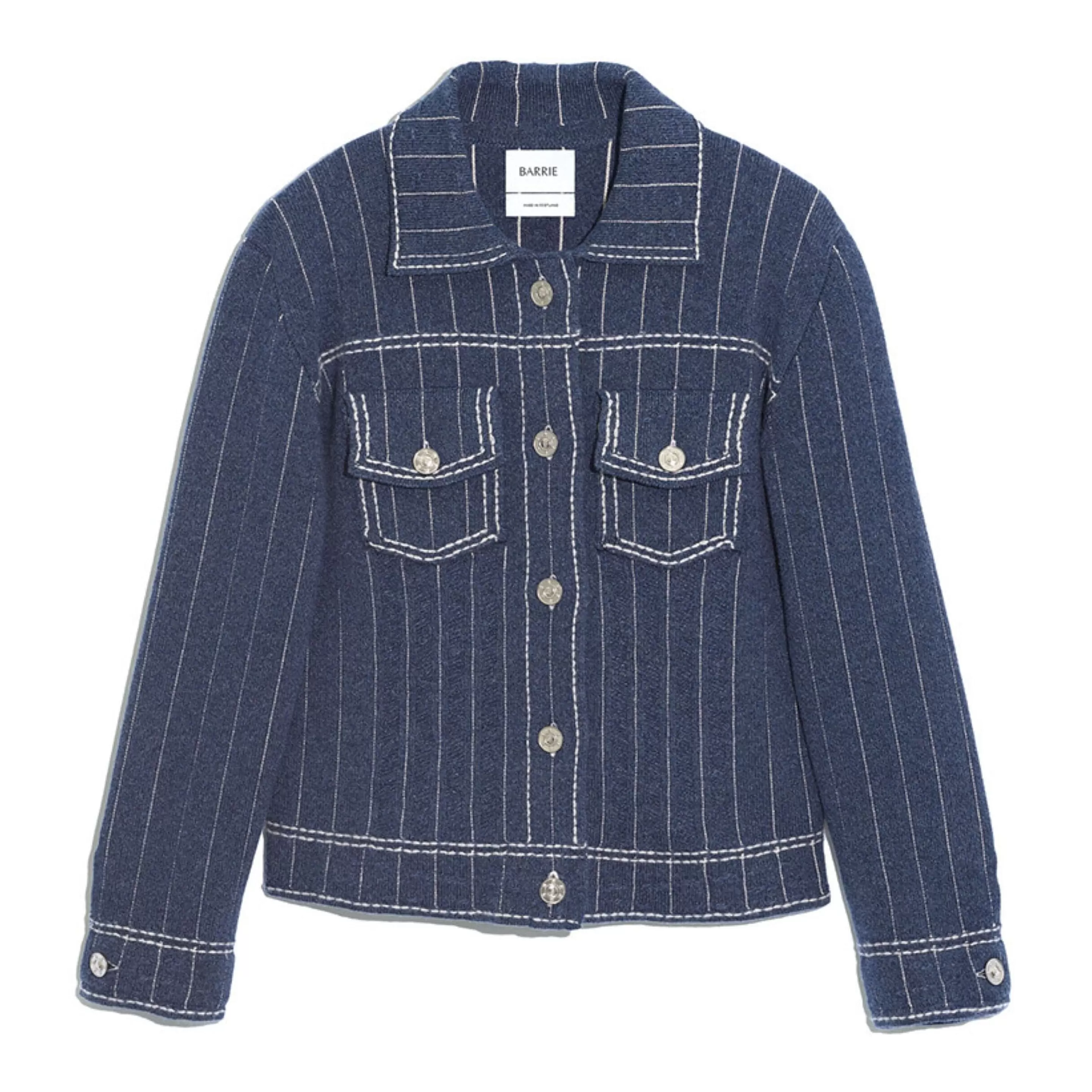 Barrie Denim Uniform Cashmere And Cotton Jacket Shop