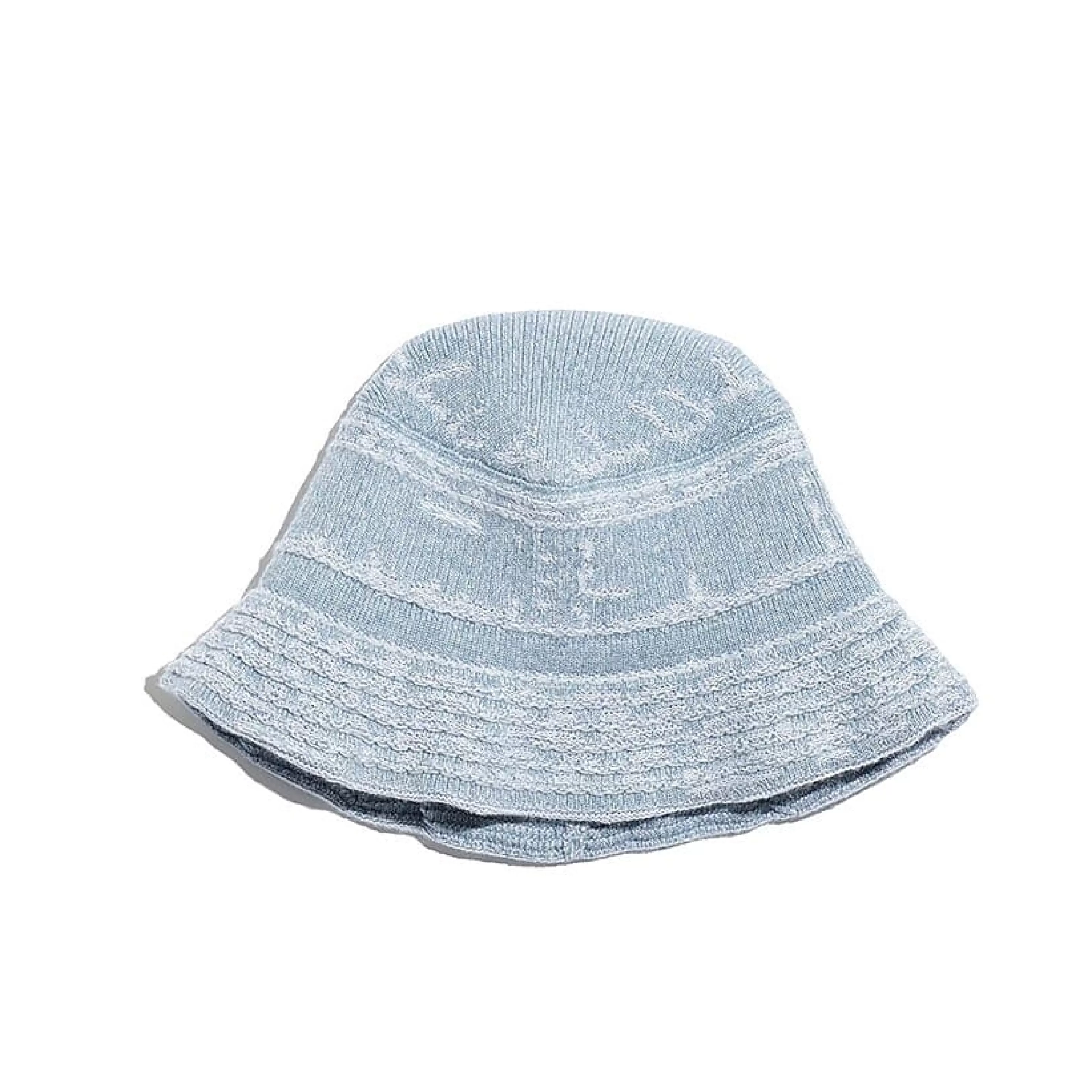 Barrie Distressed Denim Cashmere And Cotton Bucket Hat Flash Sale