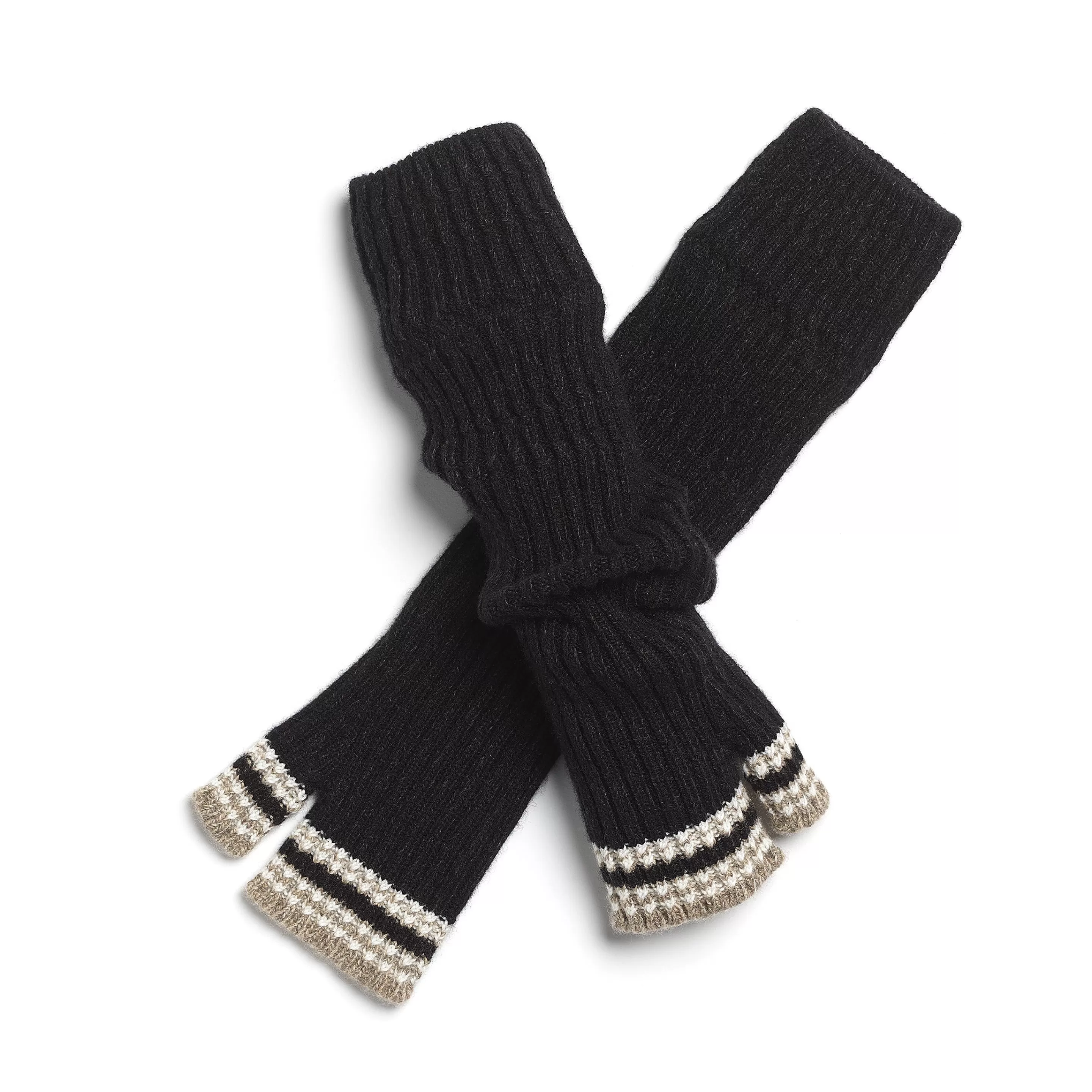 Barrie Fingerless Gloves In Flecked Cashmere Shop