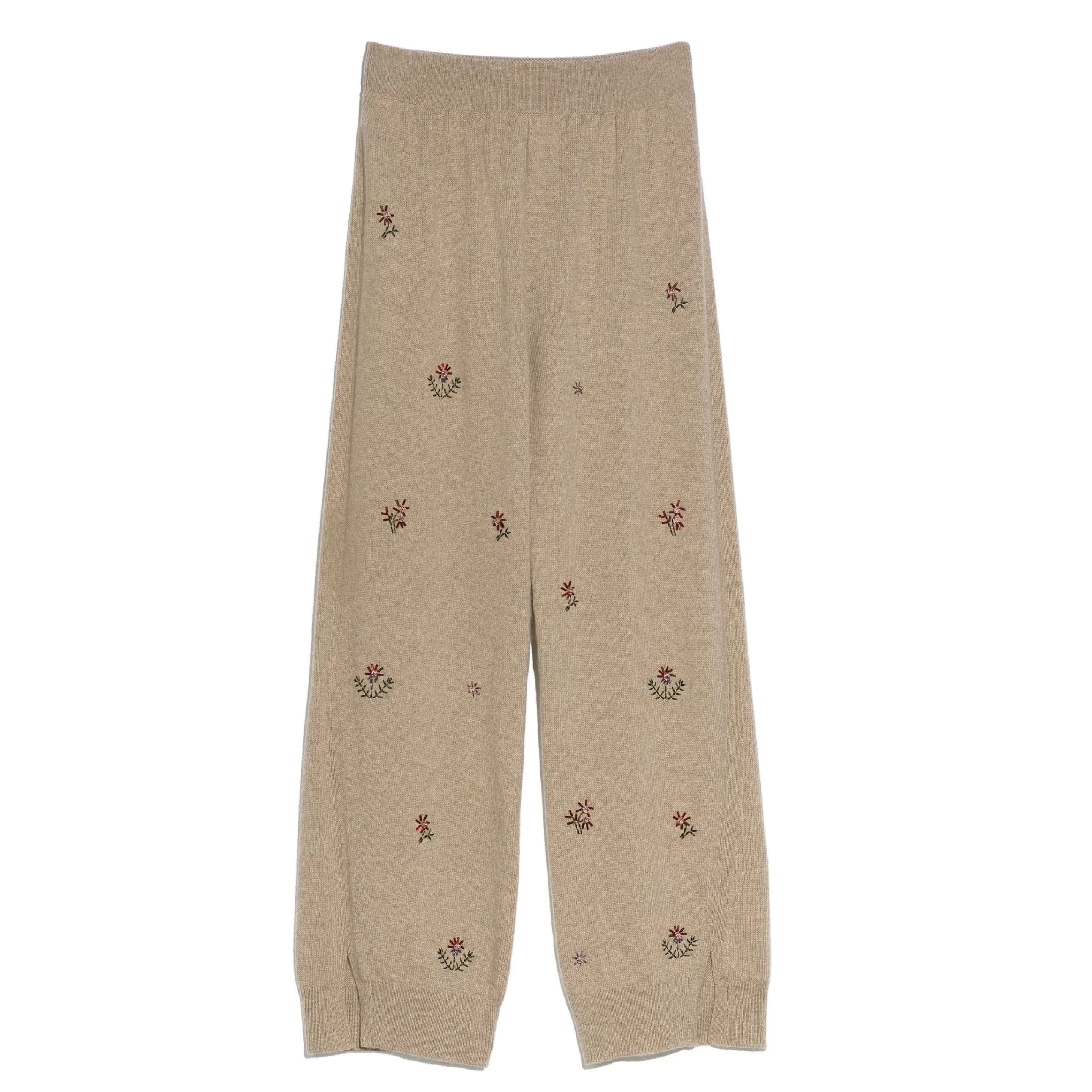 Barrie Iconic Embroidered Trousers In Cashmere Cheap