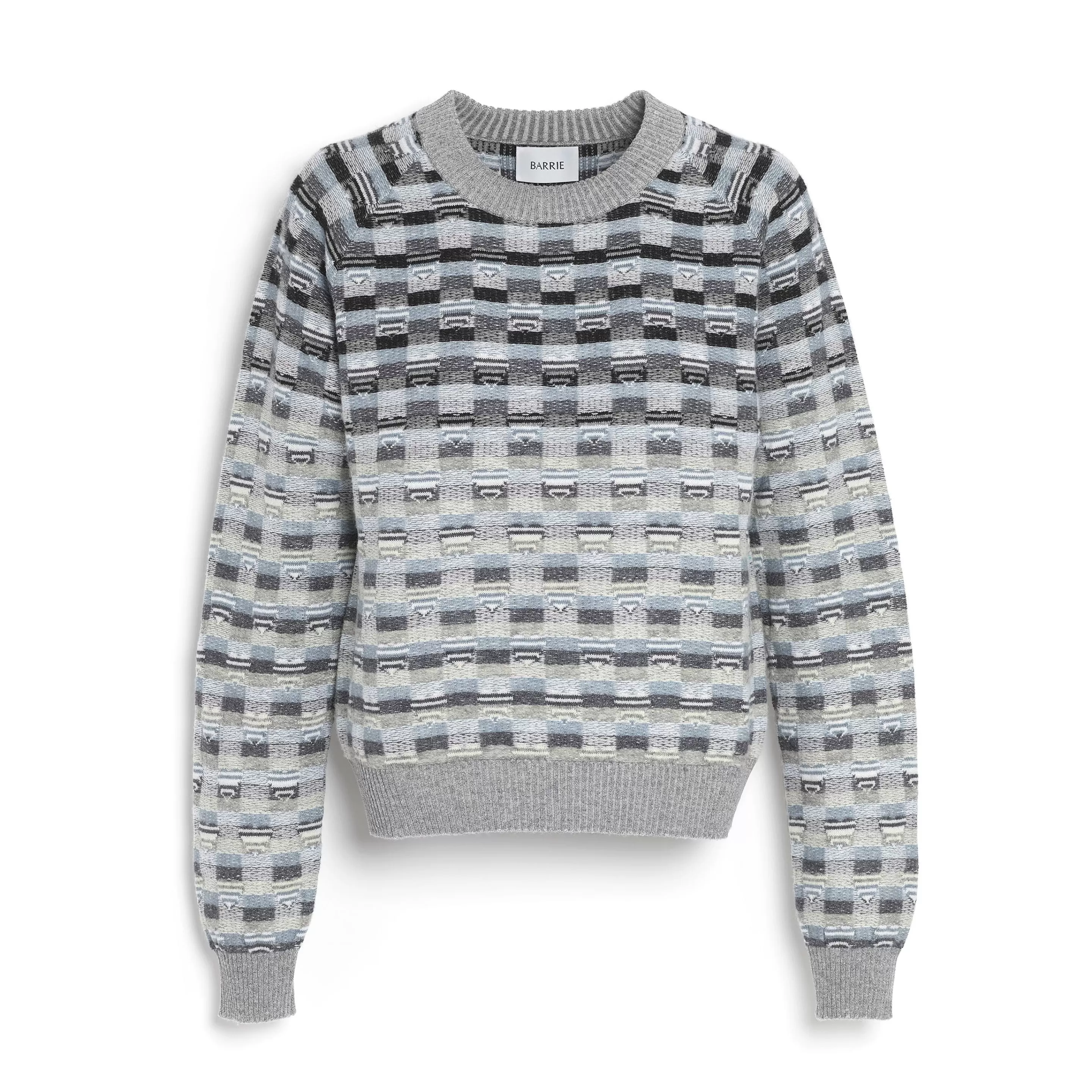 Barrie Jumper In Cashmere And Wool With A Graphic Motif Shop