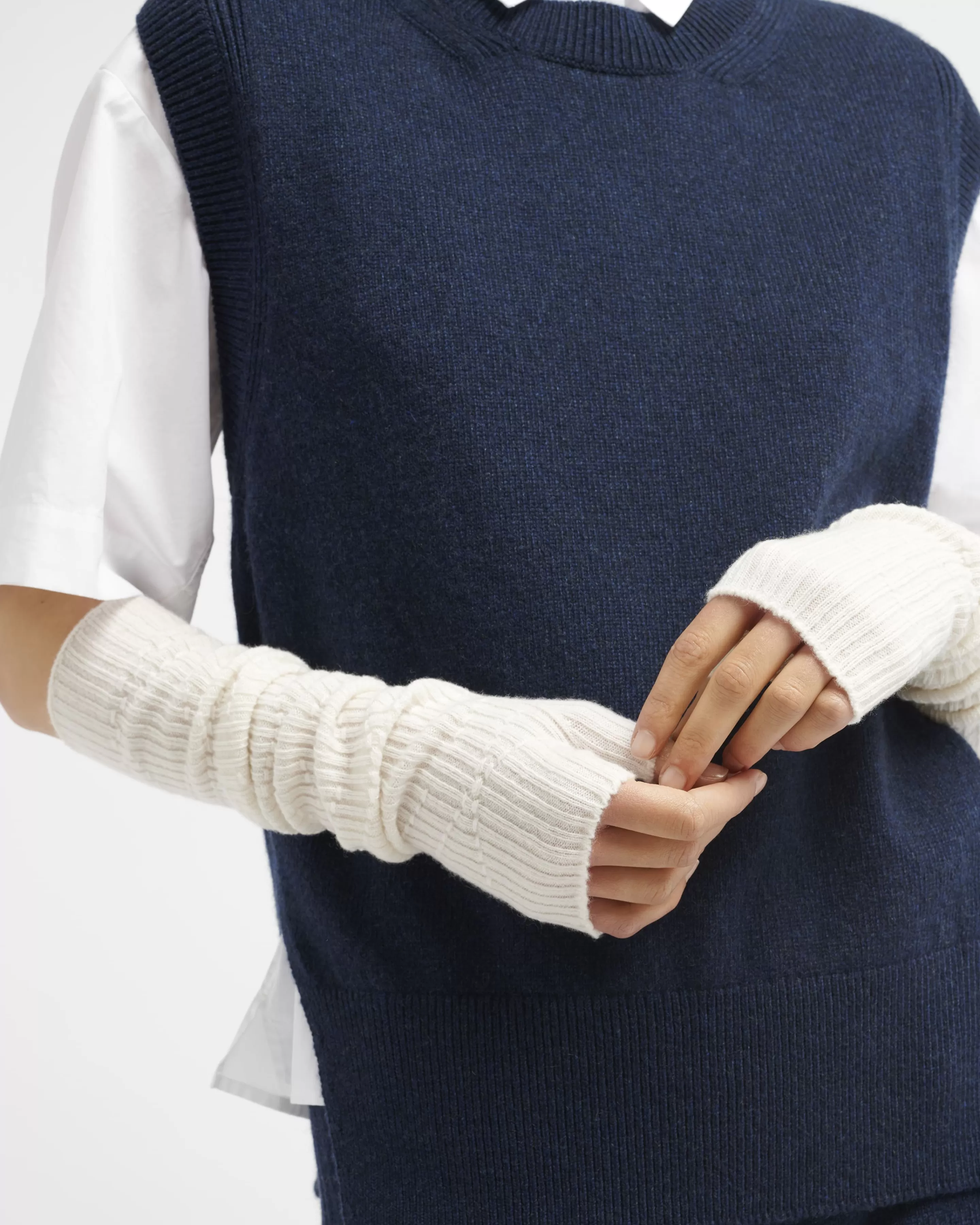 Barrie Long Cashmere Fingerless Gloves Flash Sale