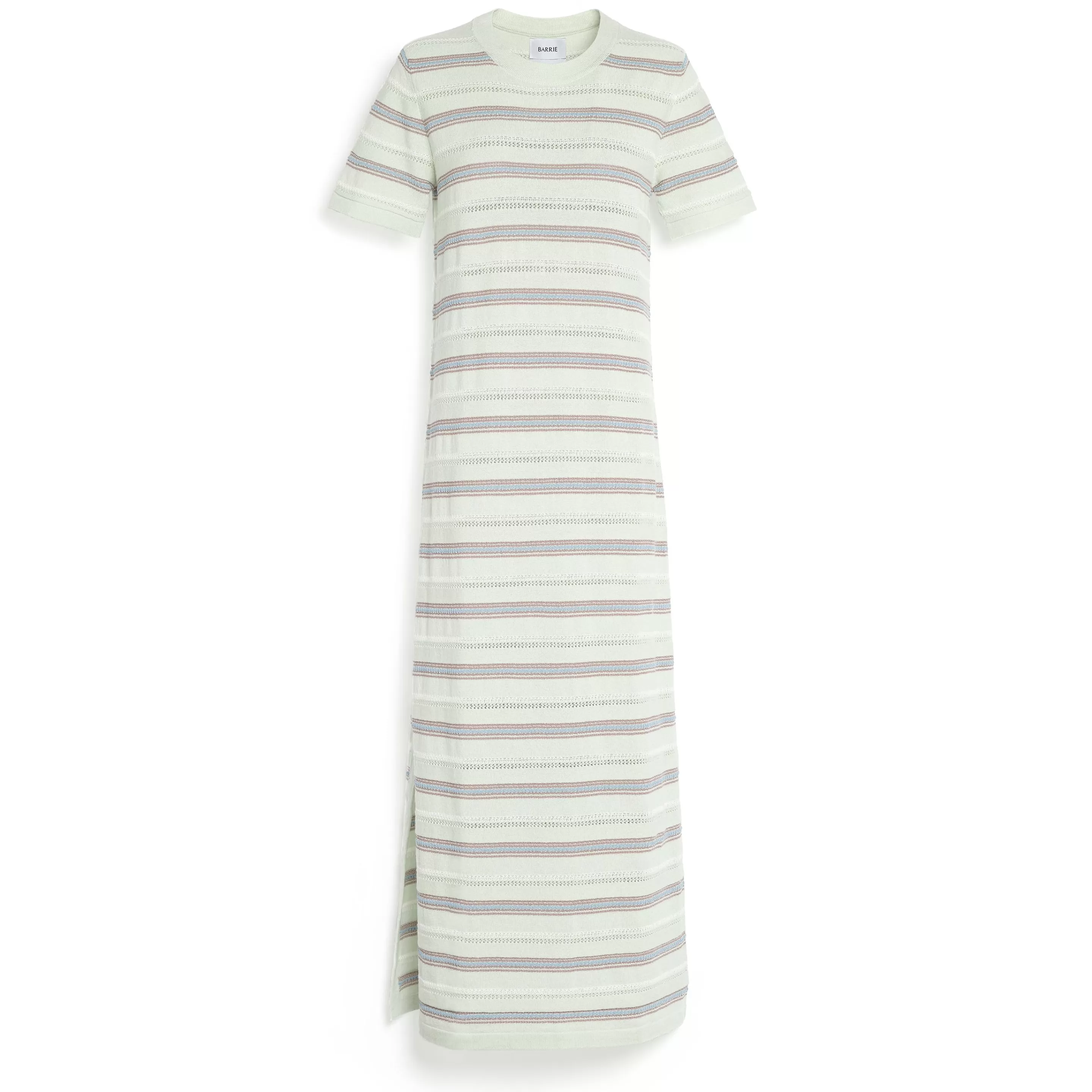 Barrie Long Striped Cashmere And Cotton Dress Online