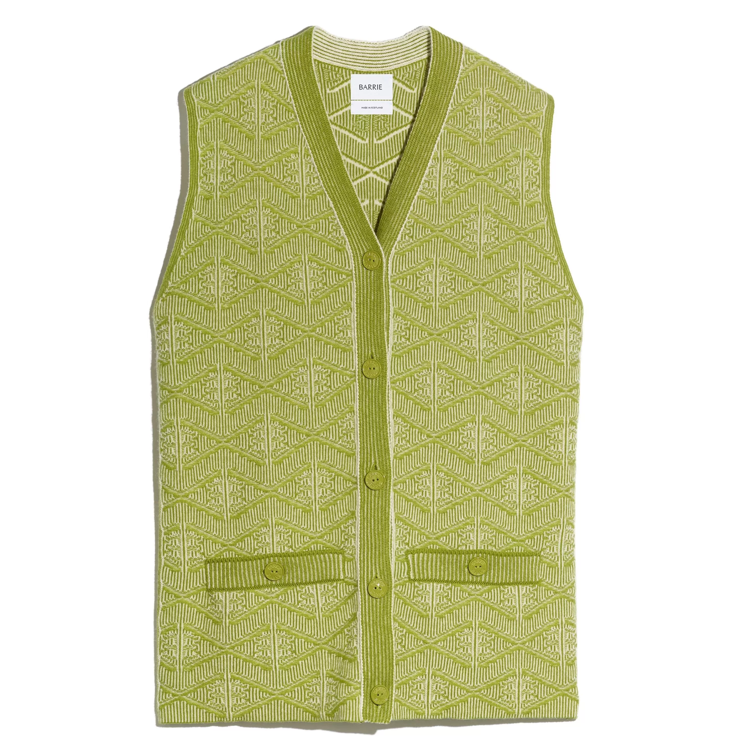 Barrie Monogrammed Waistcoat In Cashmere And Lambswool Flash Sale