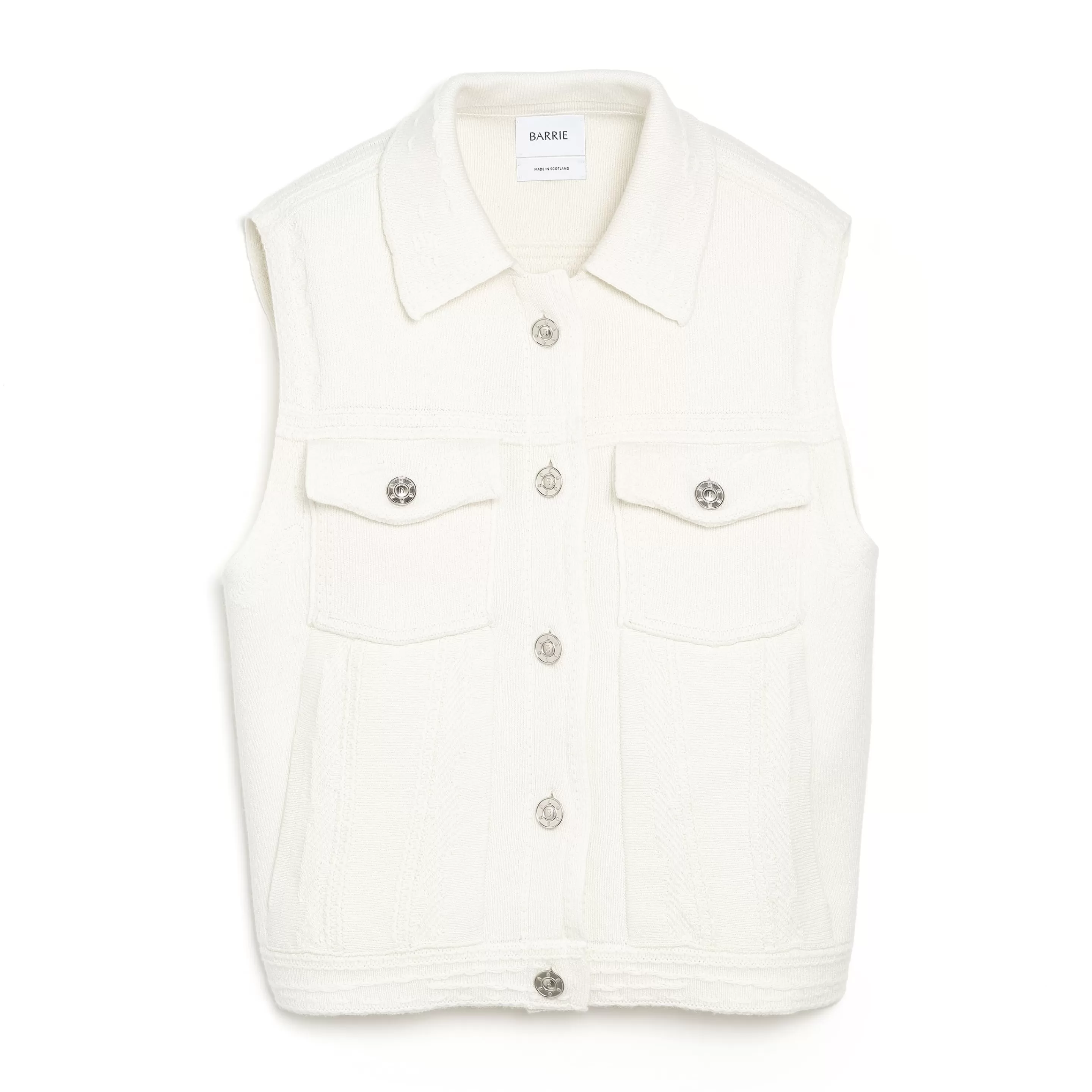 Barrie Oversize Sleeveless Denim Jacket In Cashmere And Cotton Flash Sale