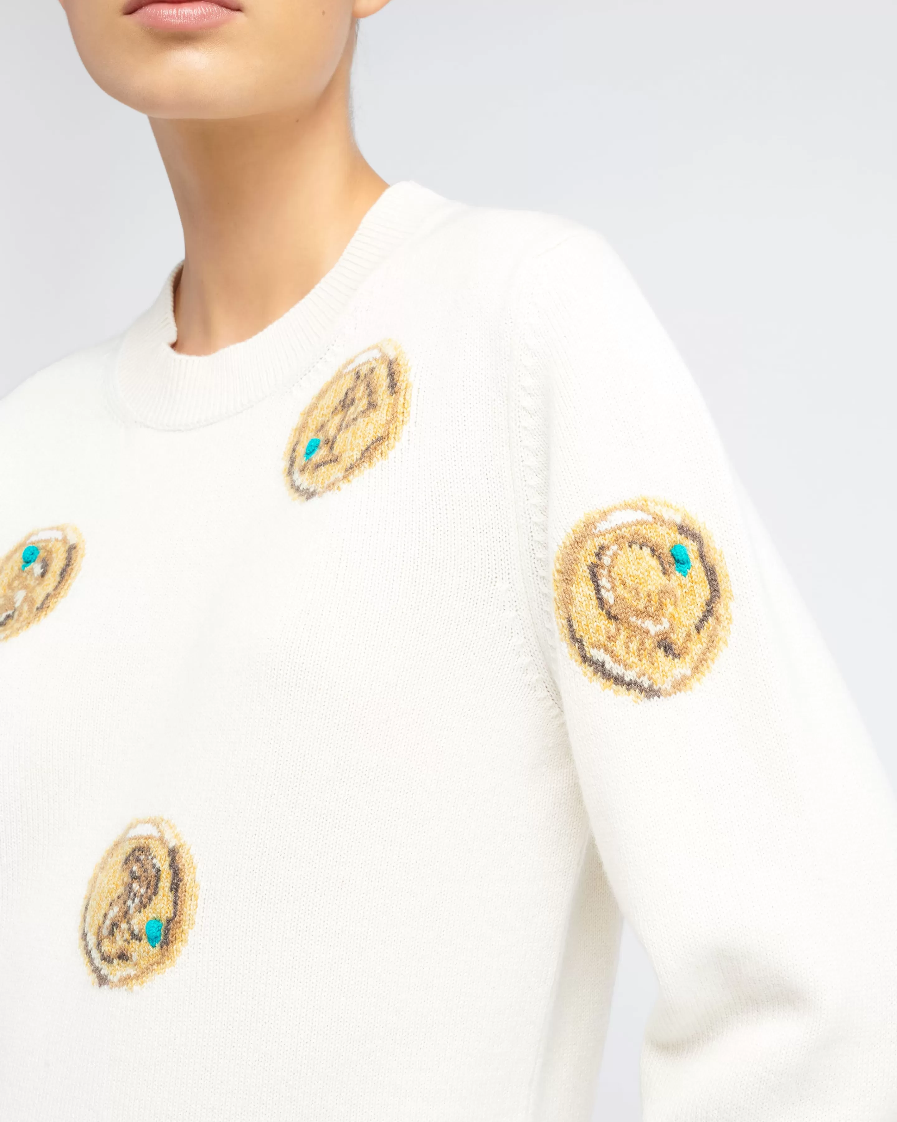 Barrie Round-Neck Jumper In Cashmere With A Zodiac Motif Online