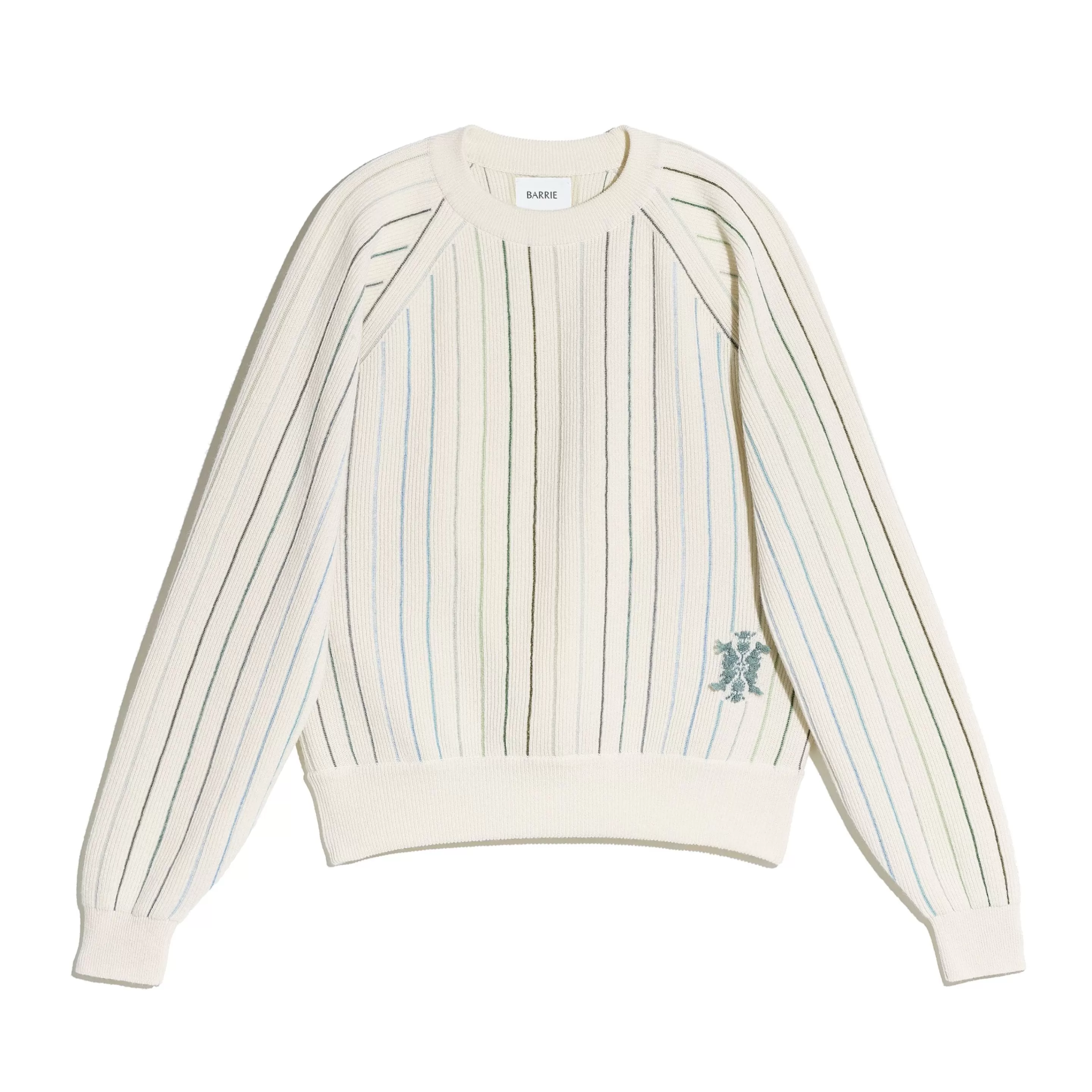 Barrie Round-Neck Jumper In Striped Cashmere Flash Sale