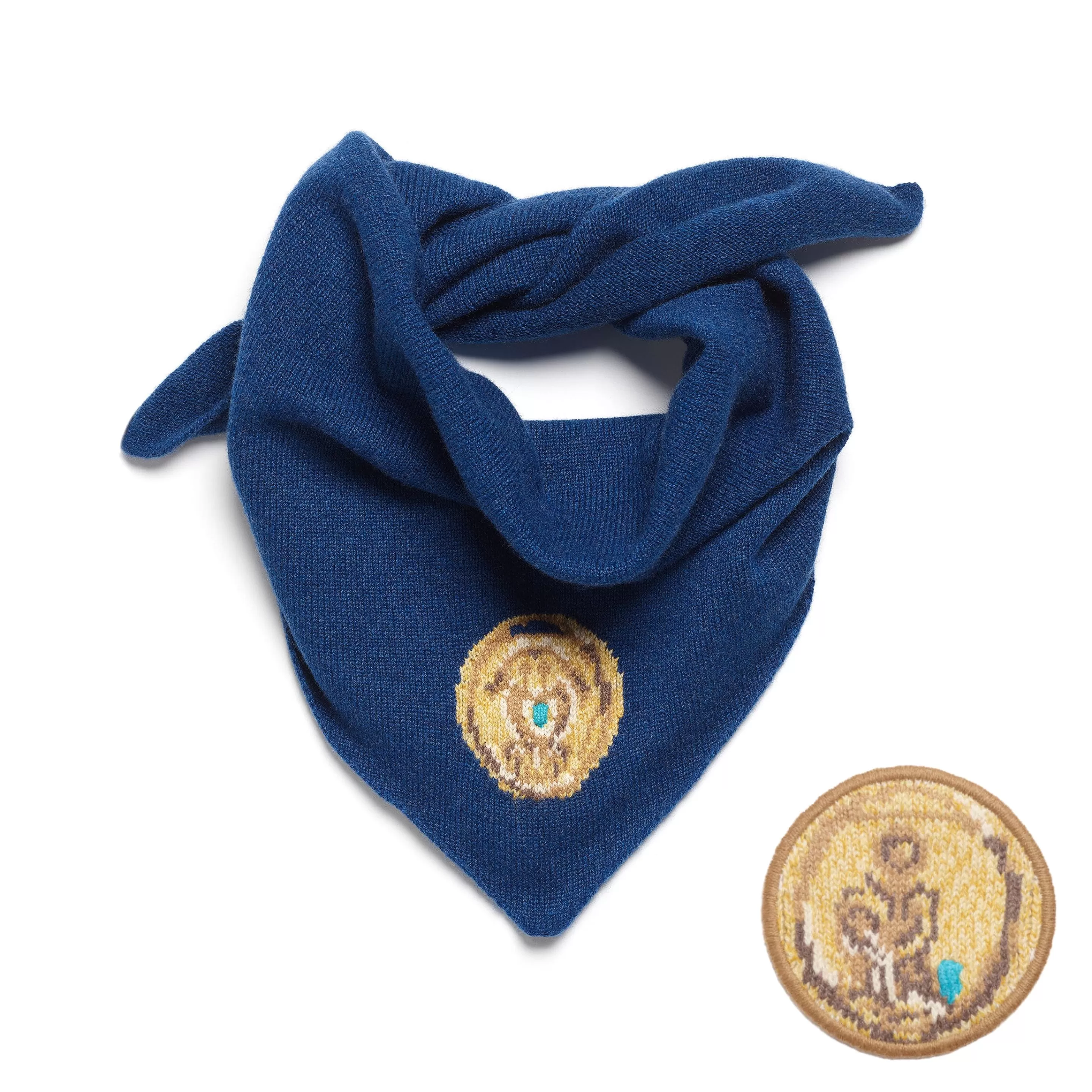 Barrie Scarf In Cashmere With Aquarius Zodiac Motif Online