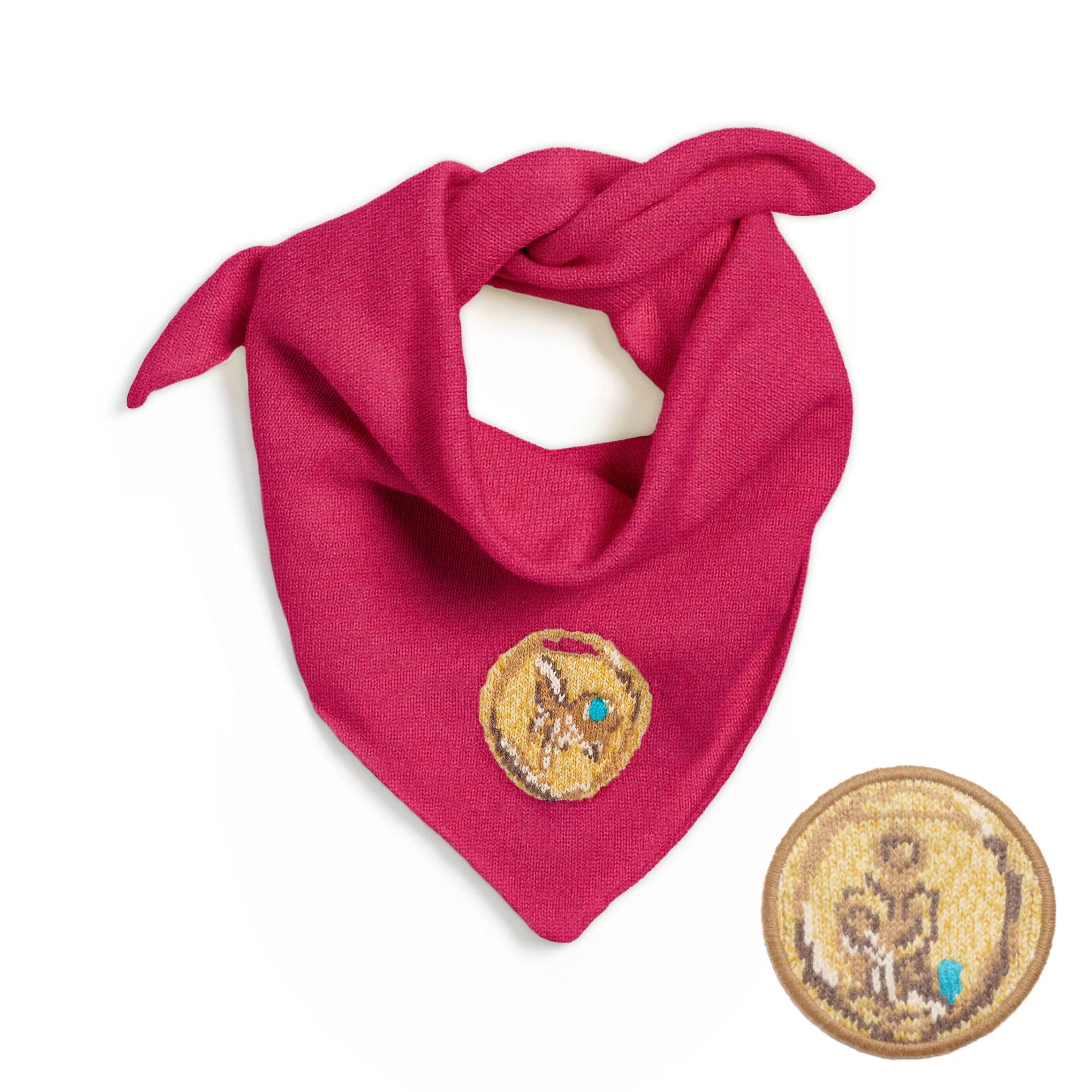 Barrie Scarf In Cashmere With Aquarius Zodiac Motif Discount