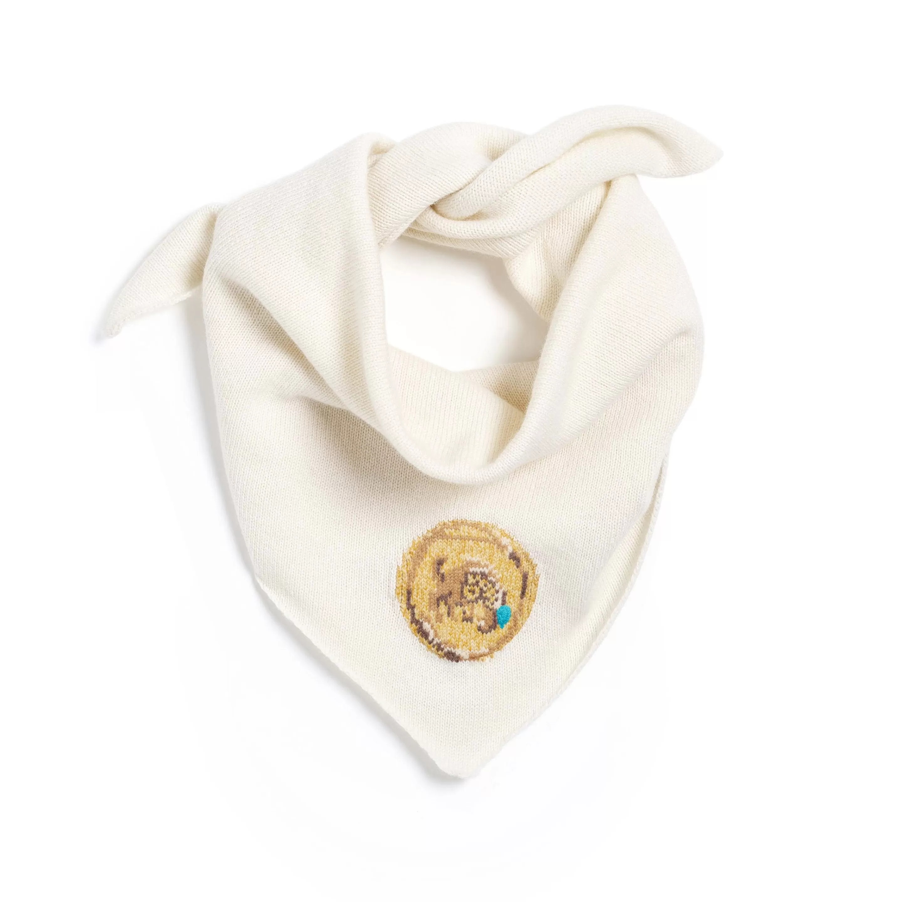 Barrie Scarf In Cashmere With Aries Zodiac Motif Clearance