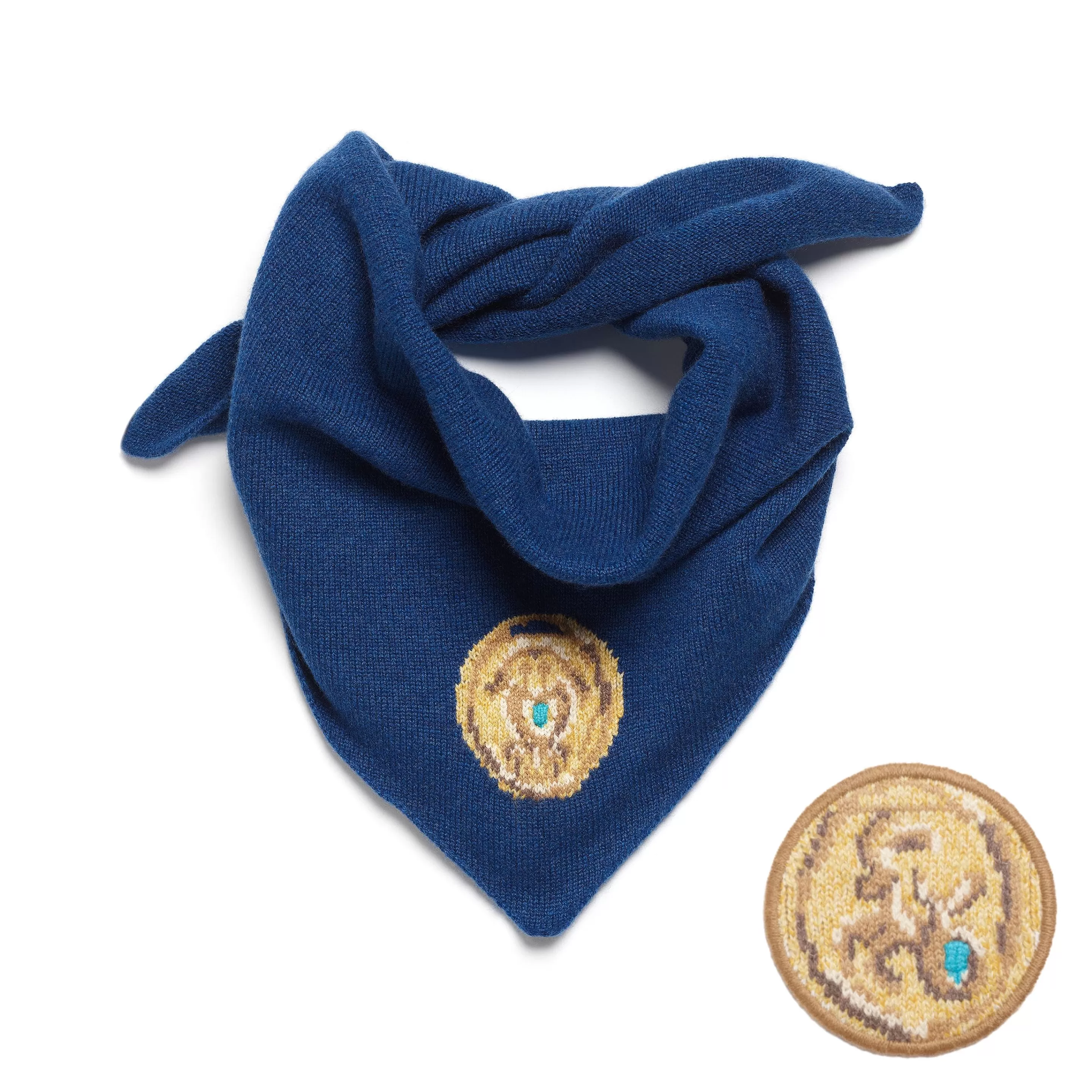 Barrie Scarf In Cashmere With Capricorn Zodiac Motif Best Sale