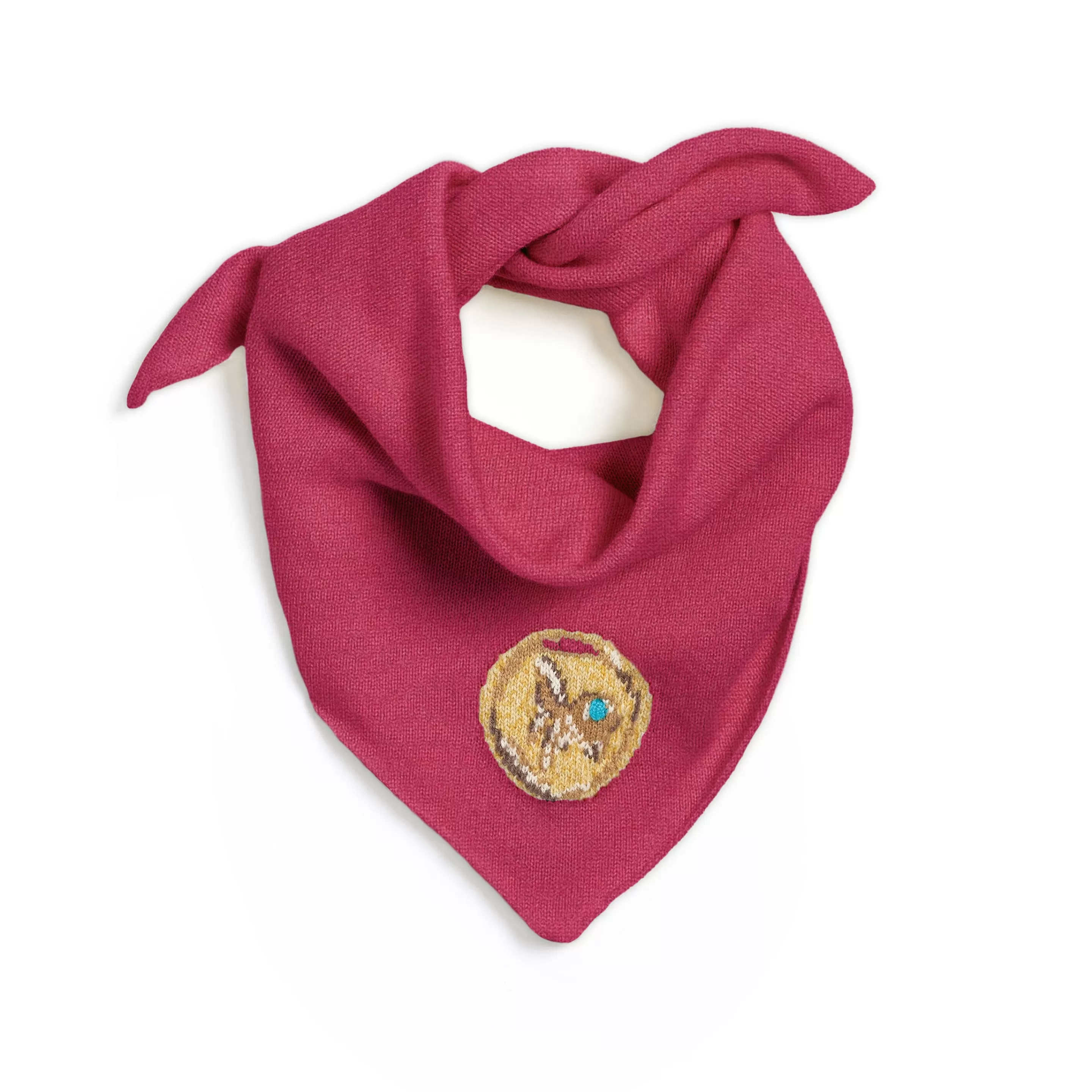 Barrie Scarf In Cashmere With Pisces Zodiac Motif Store