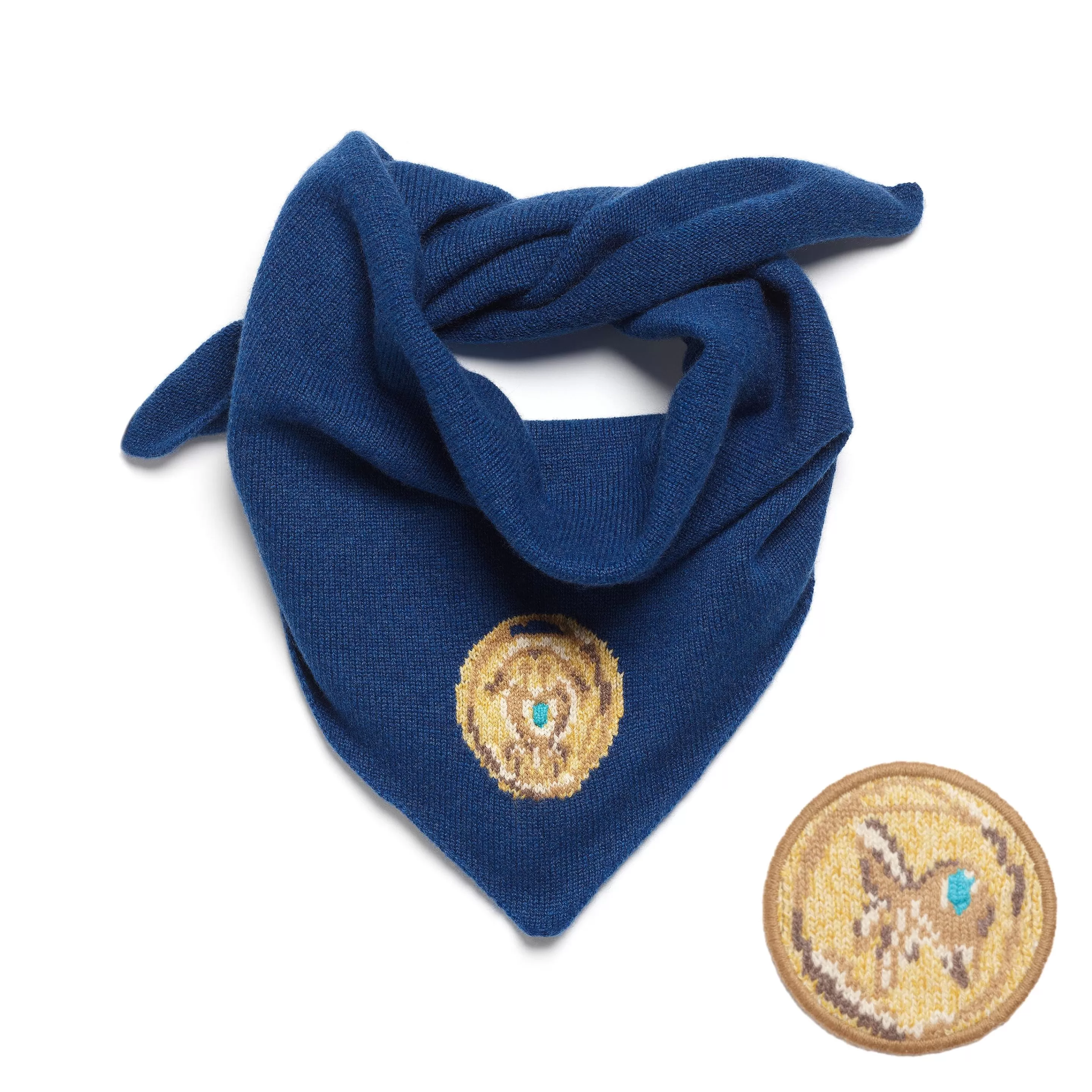 Barrie Scarf In Cashmere With Pisces Zodiac Motif Outlet