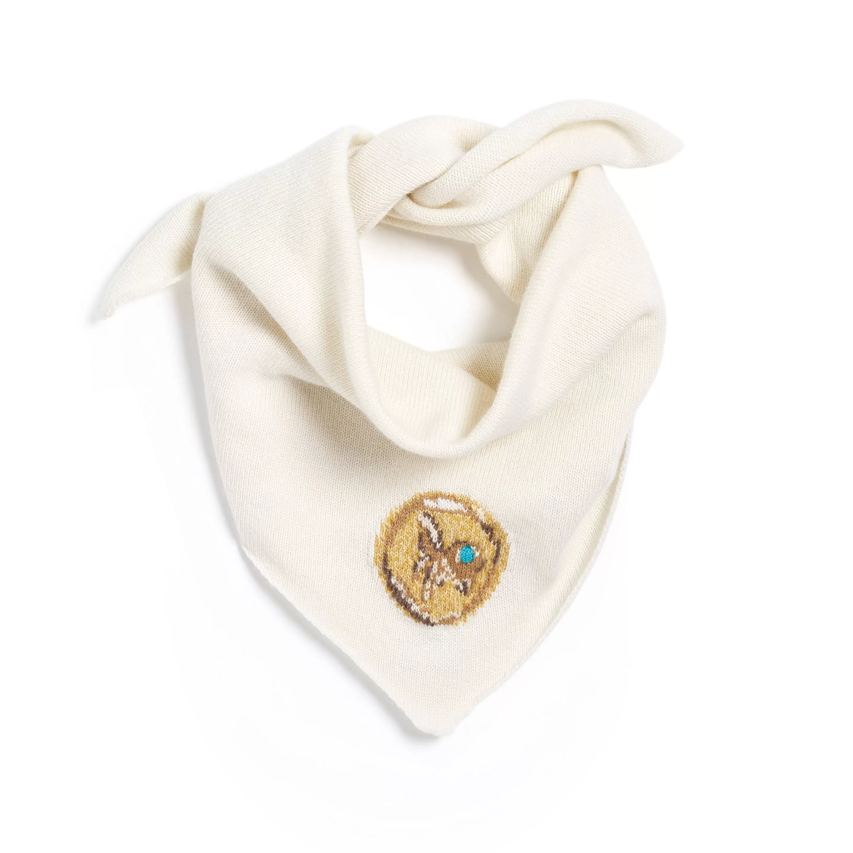 Barrie Scarf In Cashmere With Pisces Zodiac Motif Hot