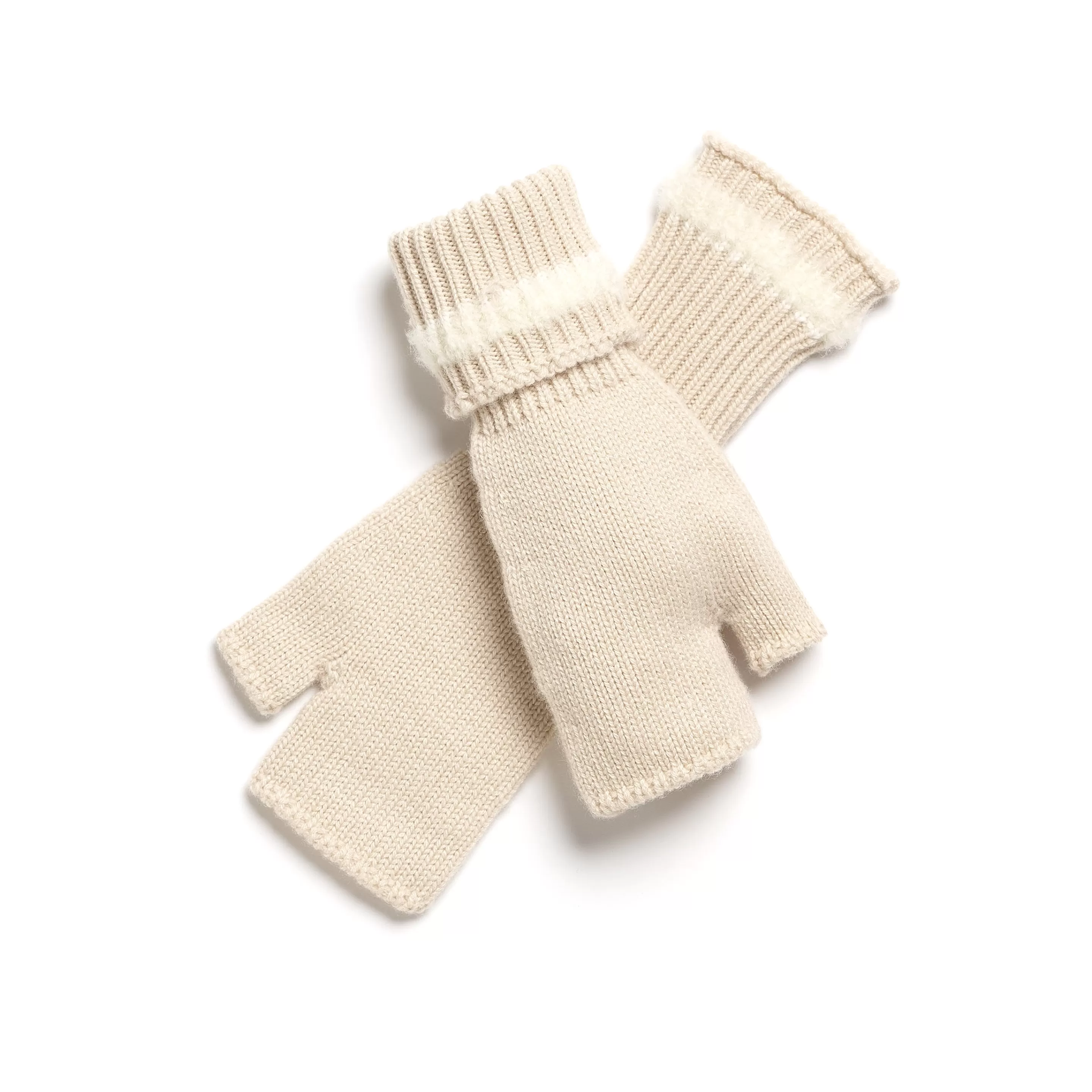 Barrie Shearling-Effect Cashmere Fingerless Gloves Online