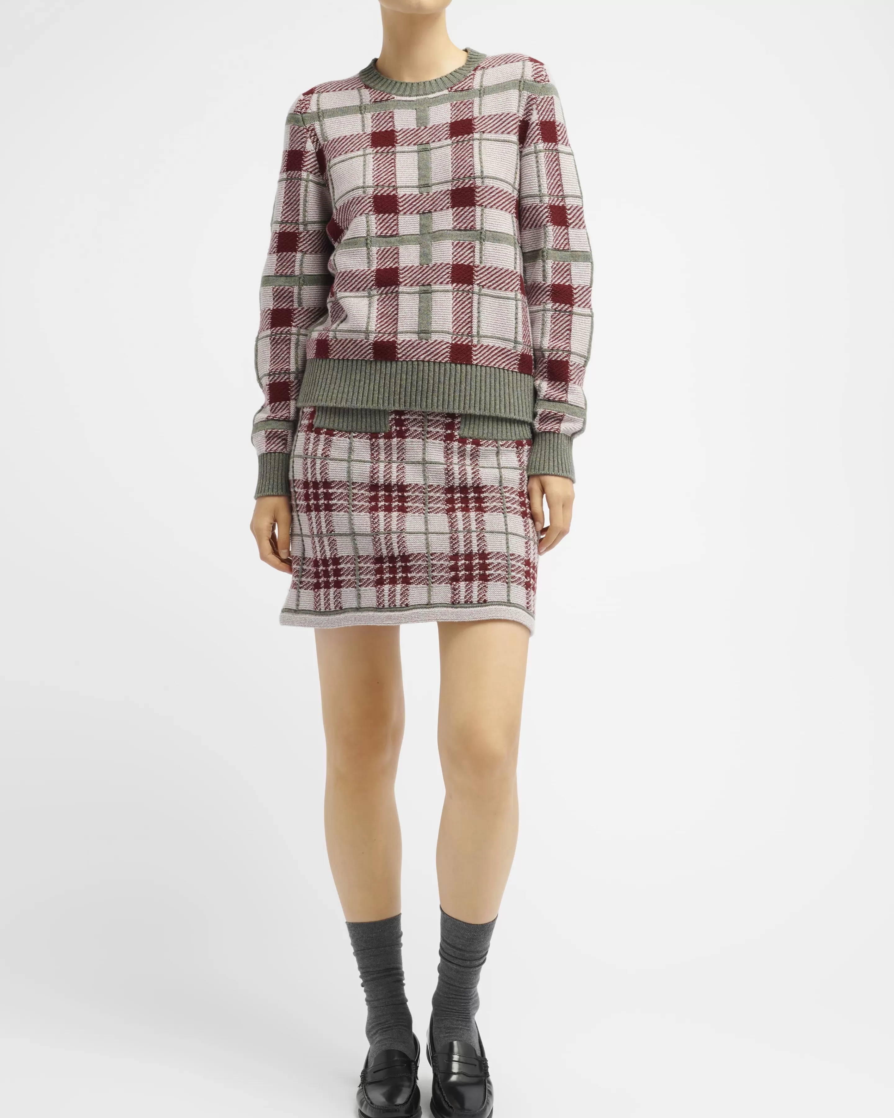 Barrie Short Cashmere Tartan Skirt Shop